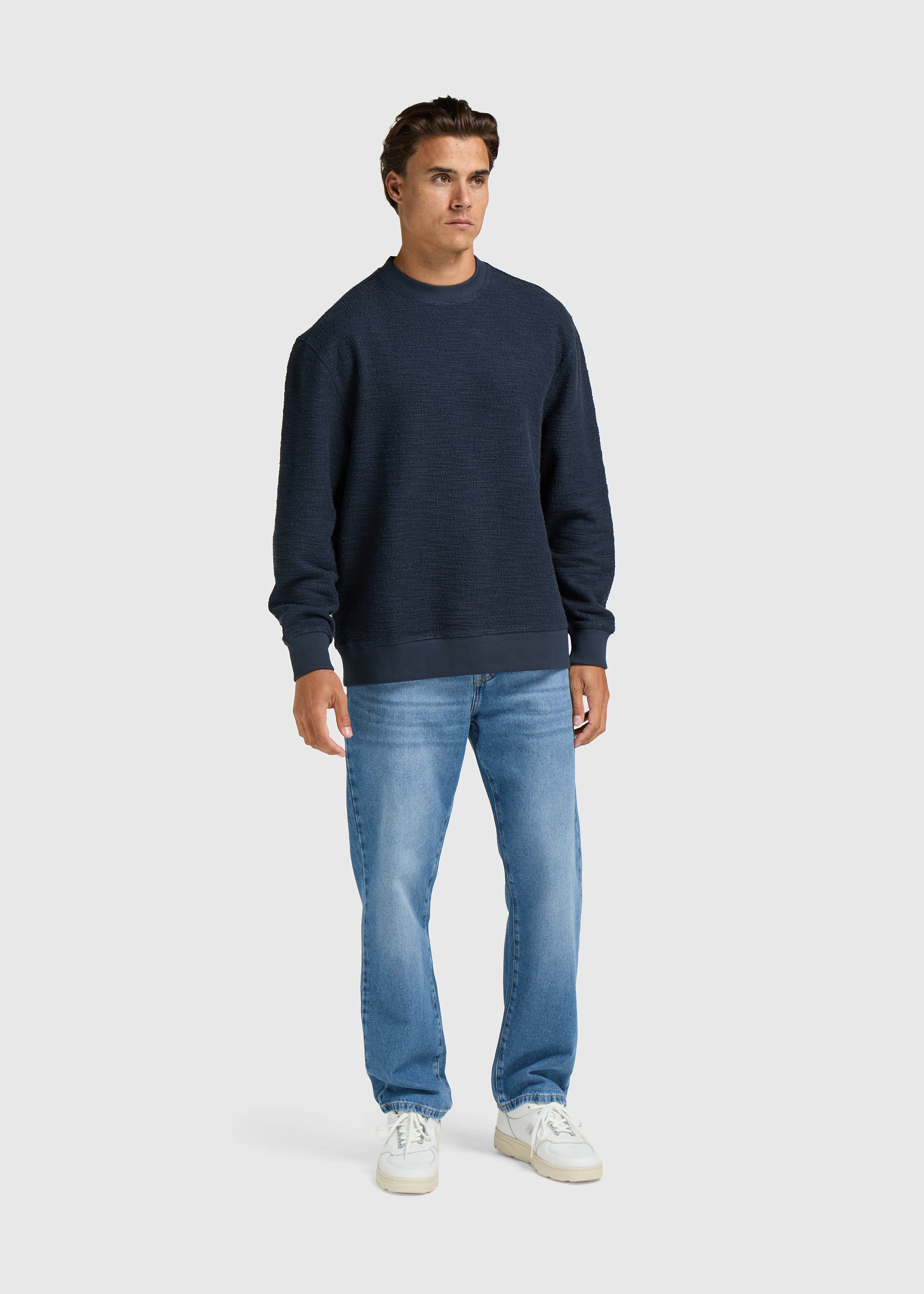 Bouclé Crewneck - Ombre Blue - Image 5
