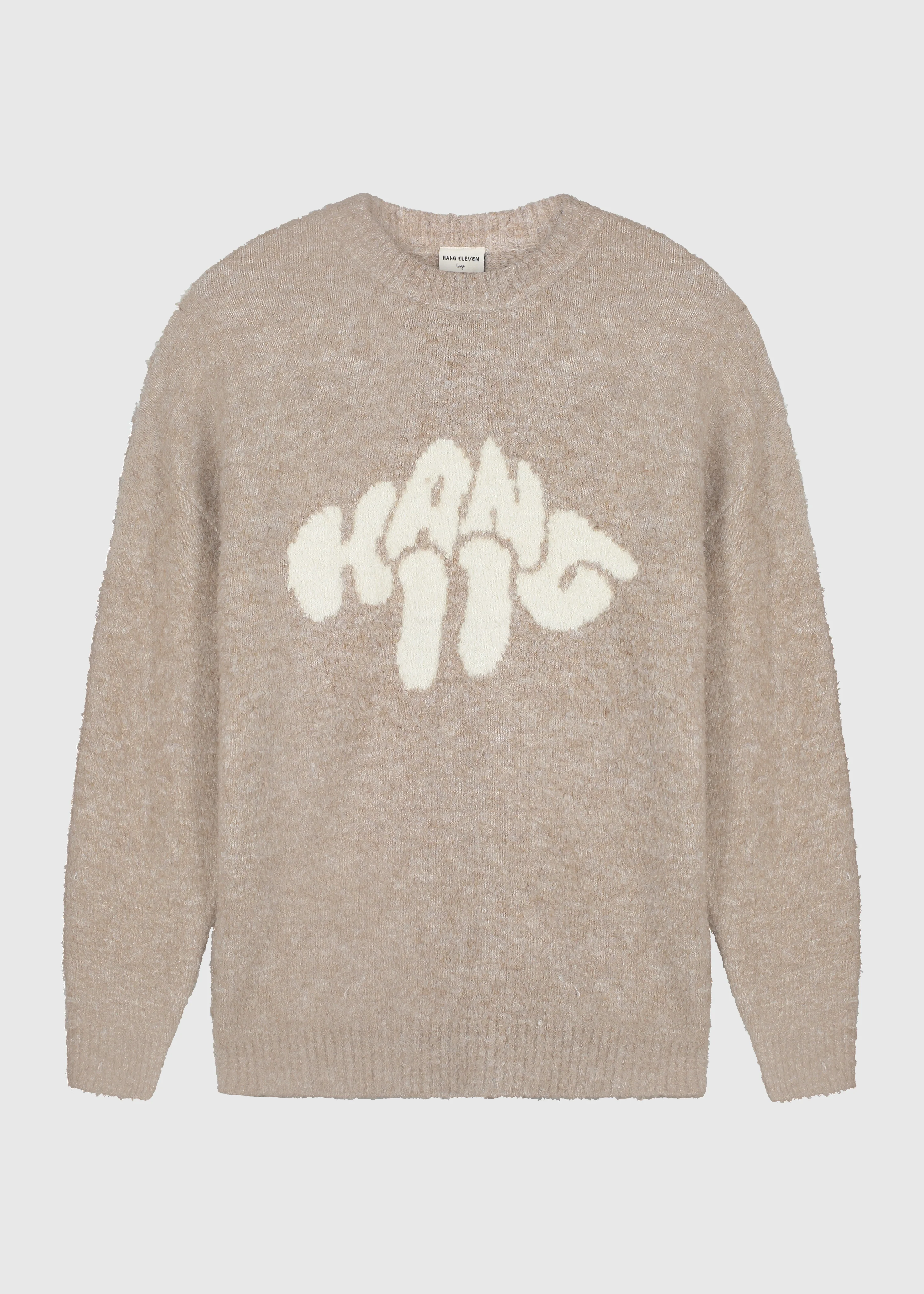 Bouclé Logo Knit - Sand - Image 3