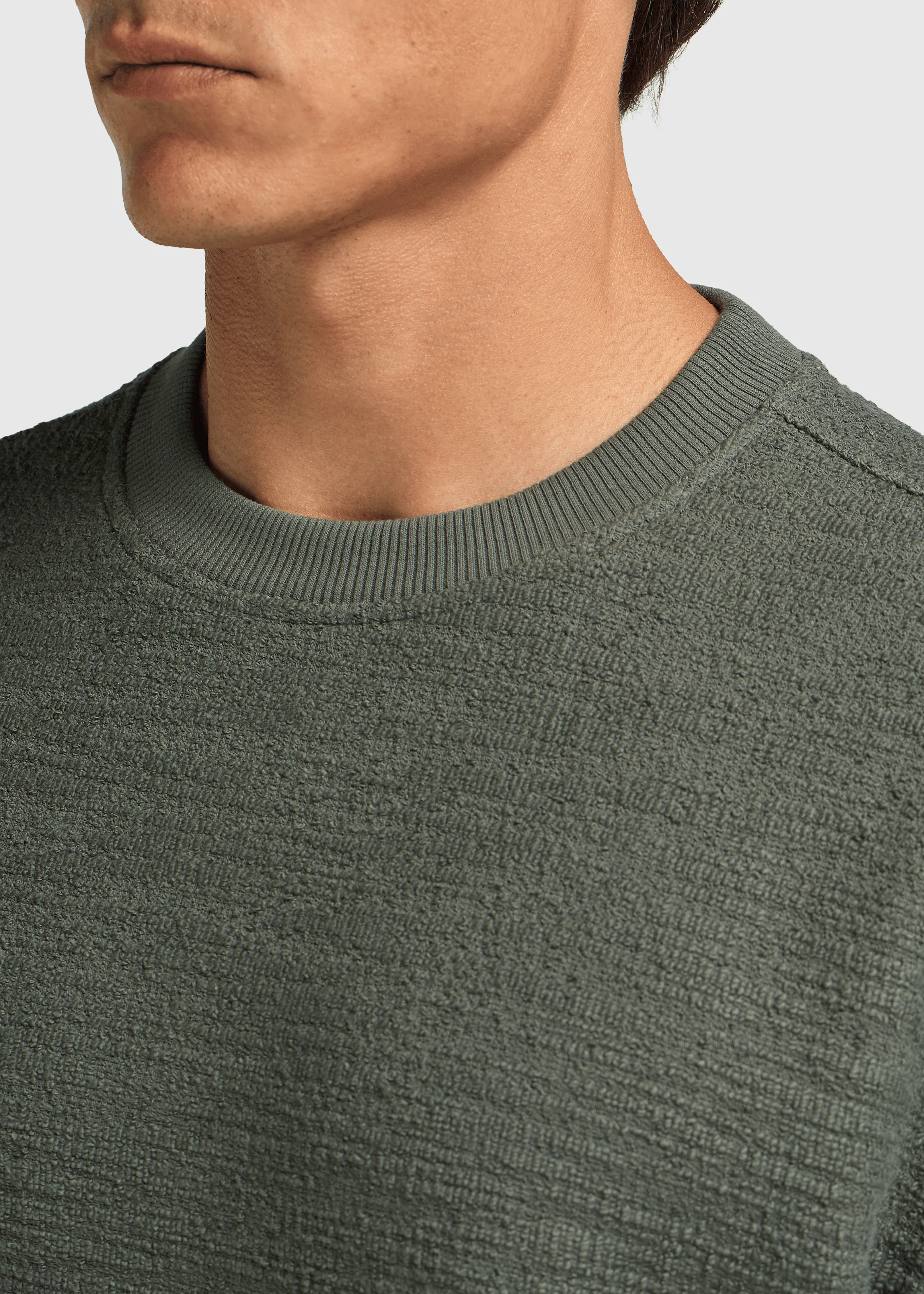 Bouclé Tee - Dark Sage - Image 3