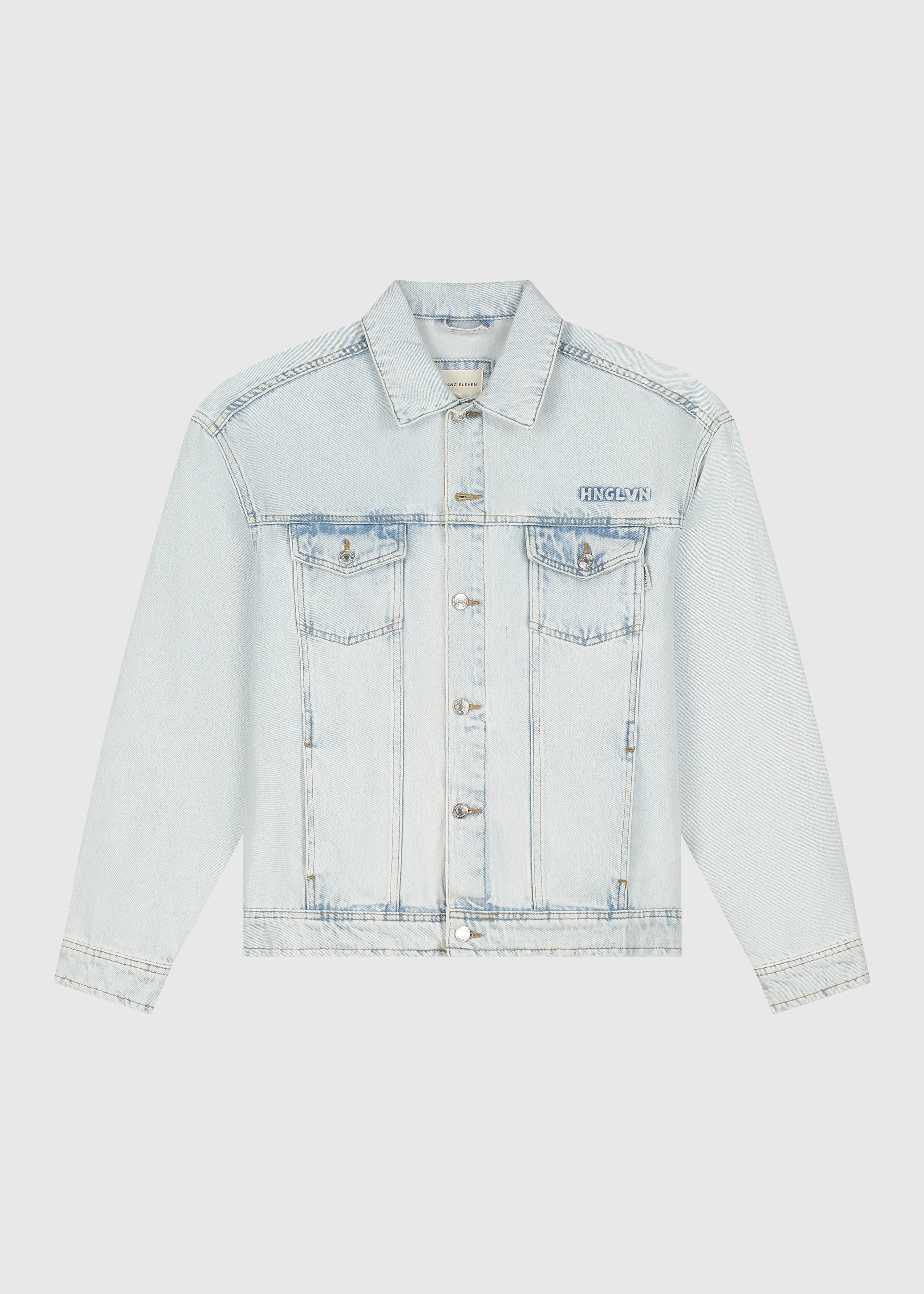 Premium Denim Jacket - Light Blue - Image 3