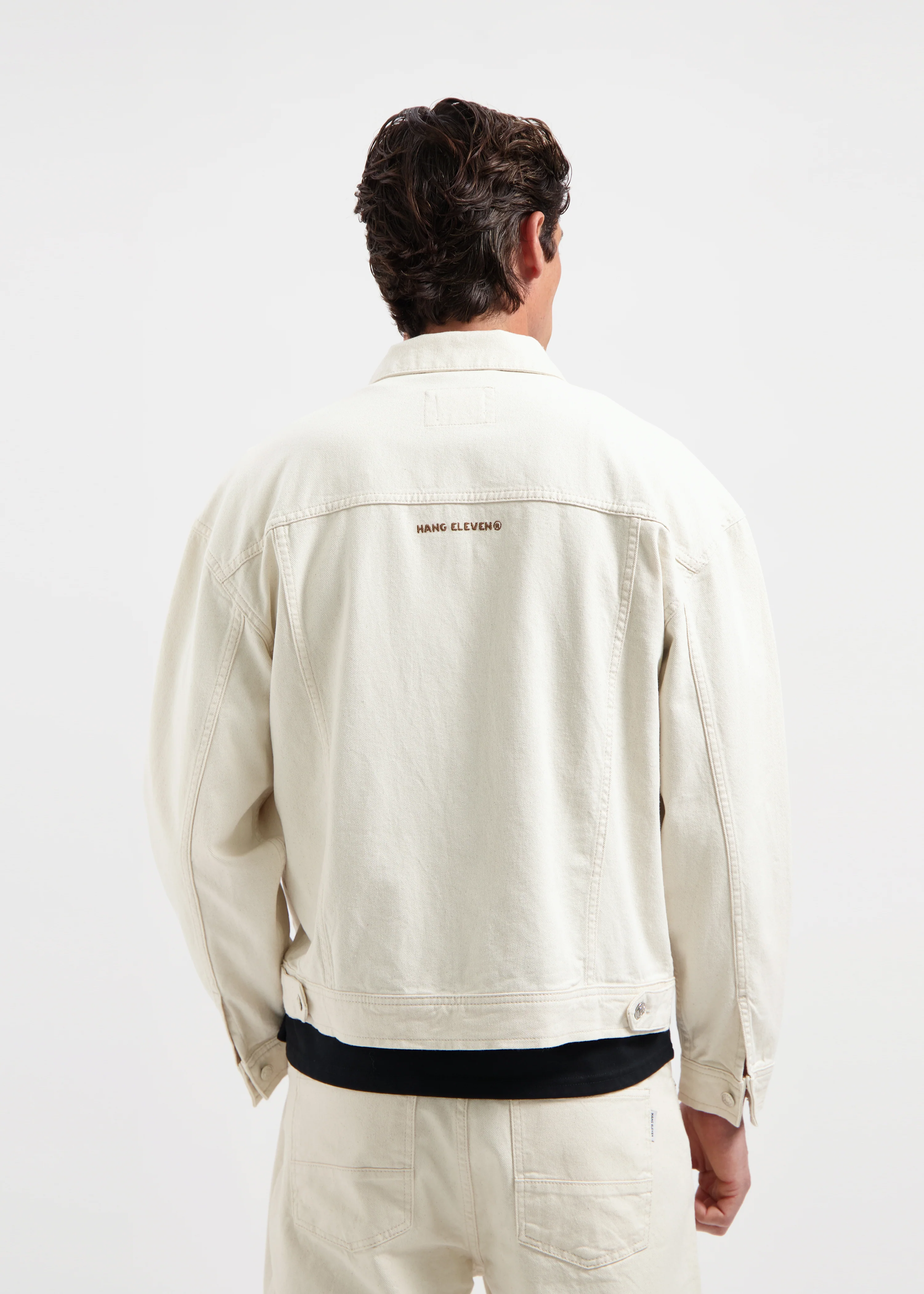 Premium Denim Jacket - Light Sand - Image 3