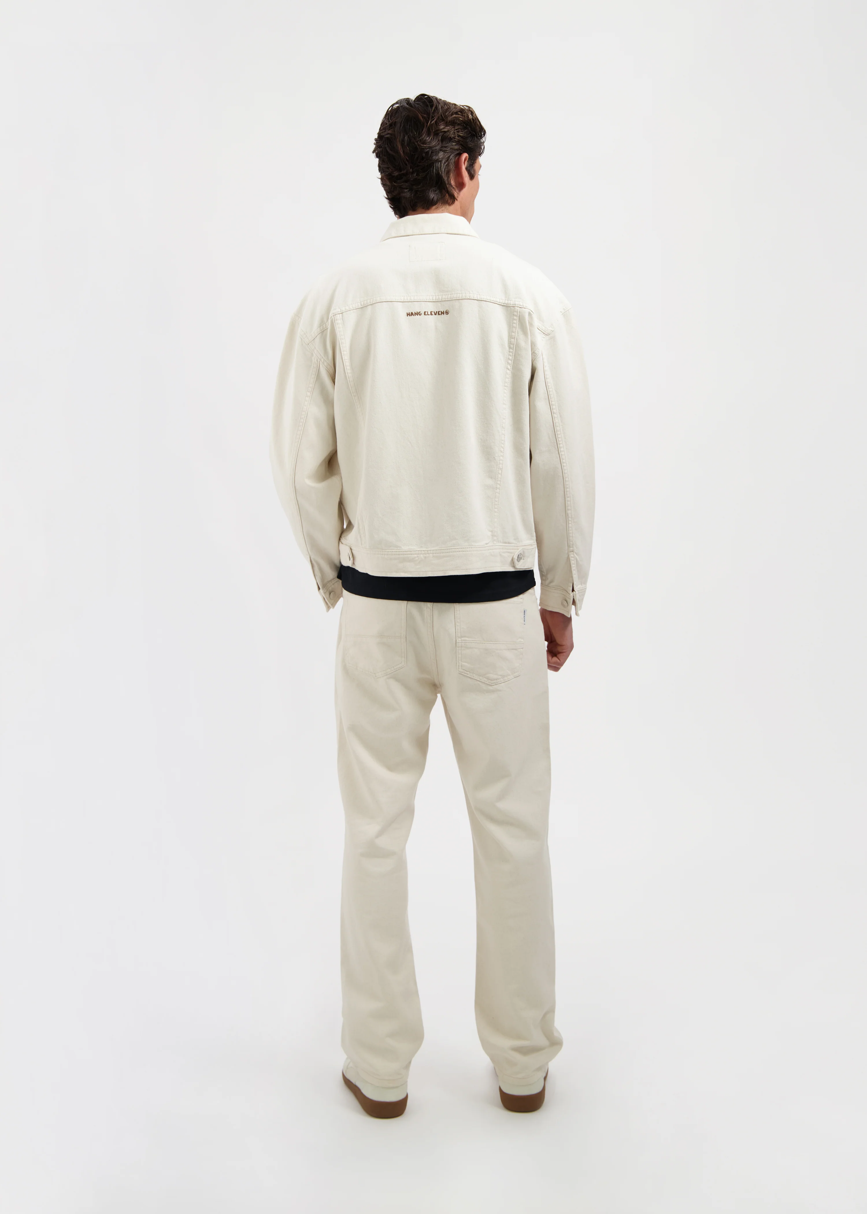 Premium Denim Jacket - Light Sand - Image 6