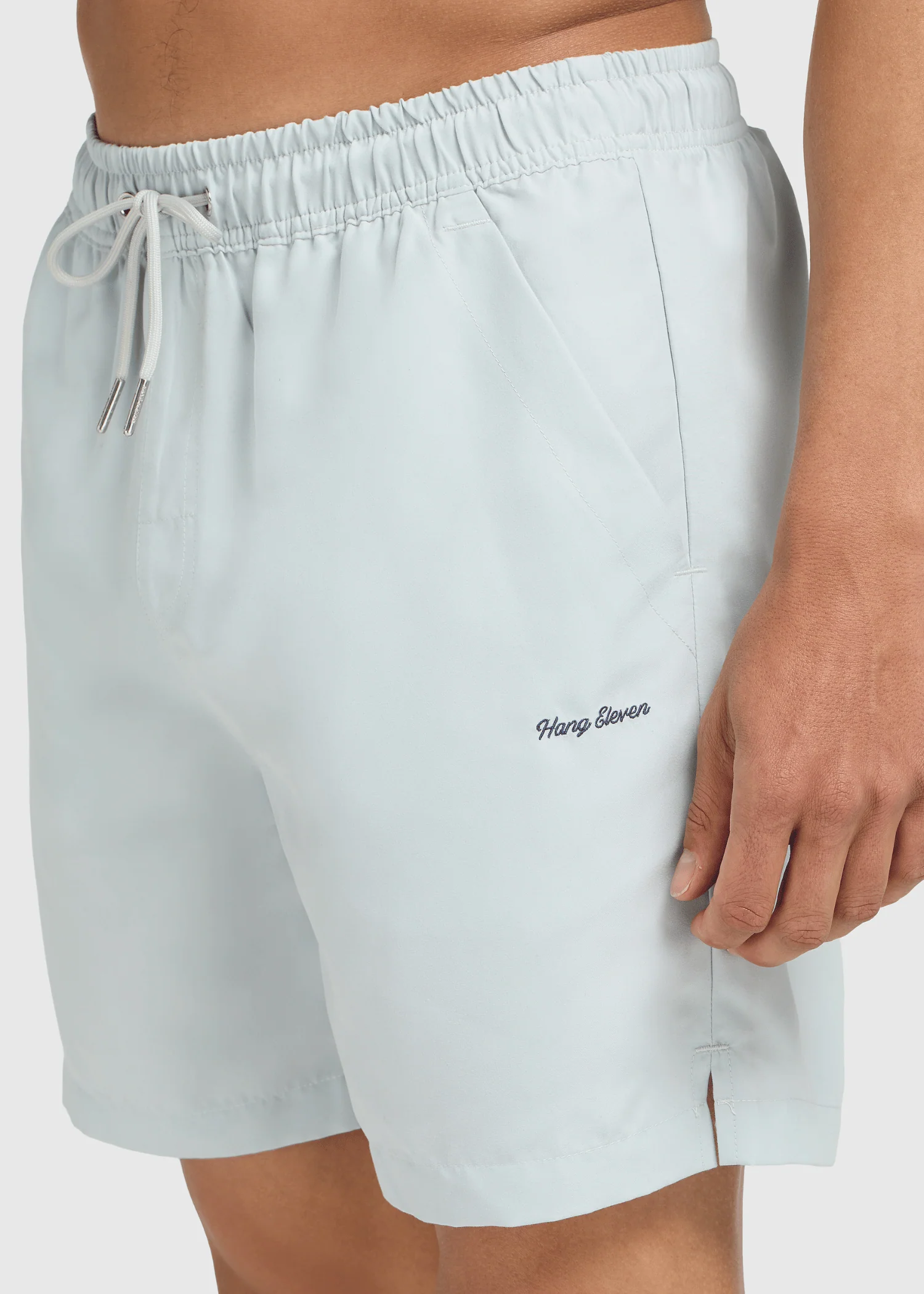 Solid Swim Short - Light Blue - Image 3