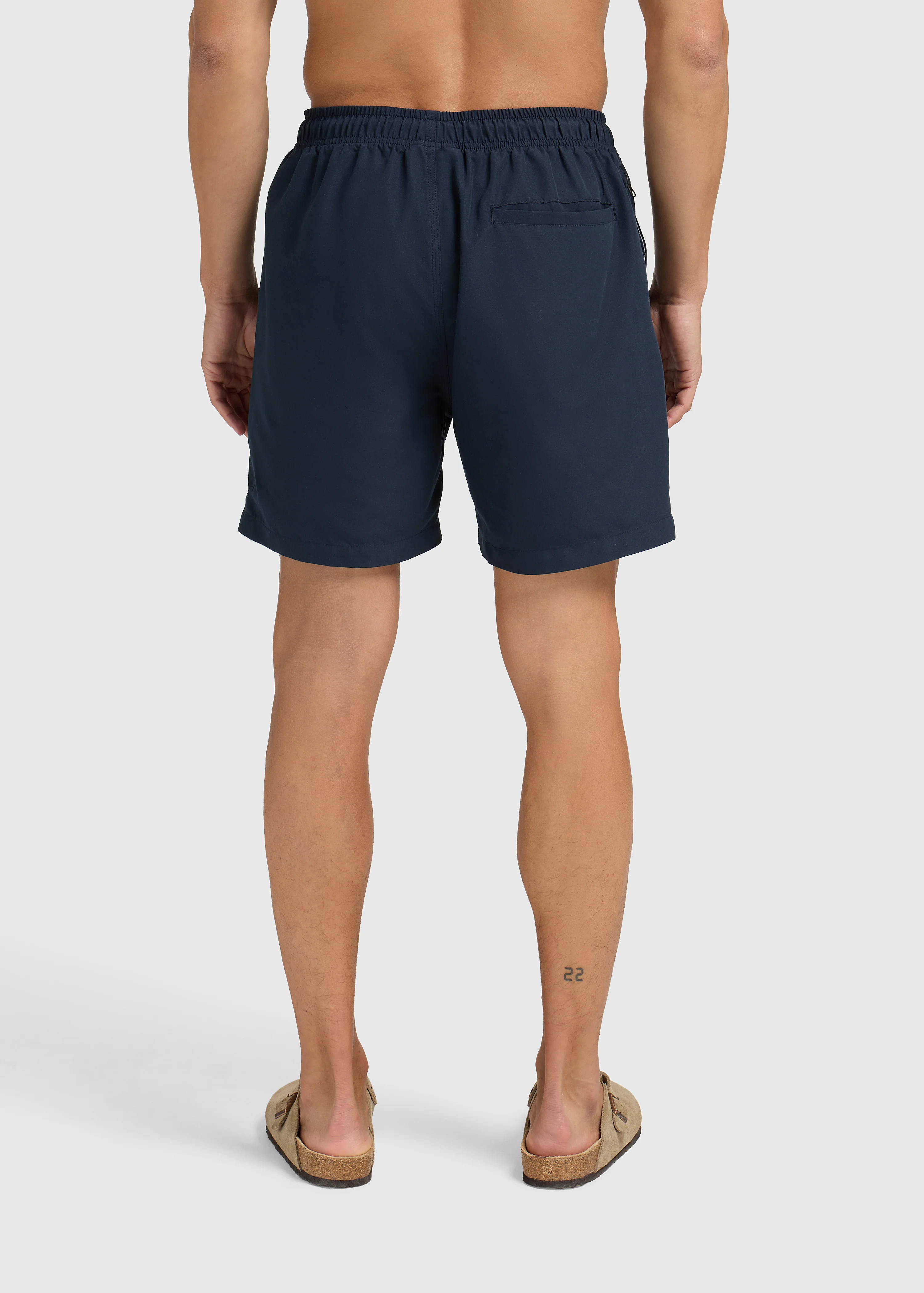 Solid Swim Short - Navy Blue - Image 7