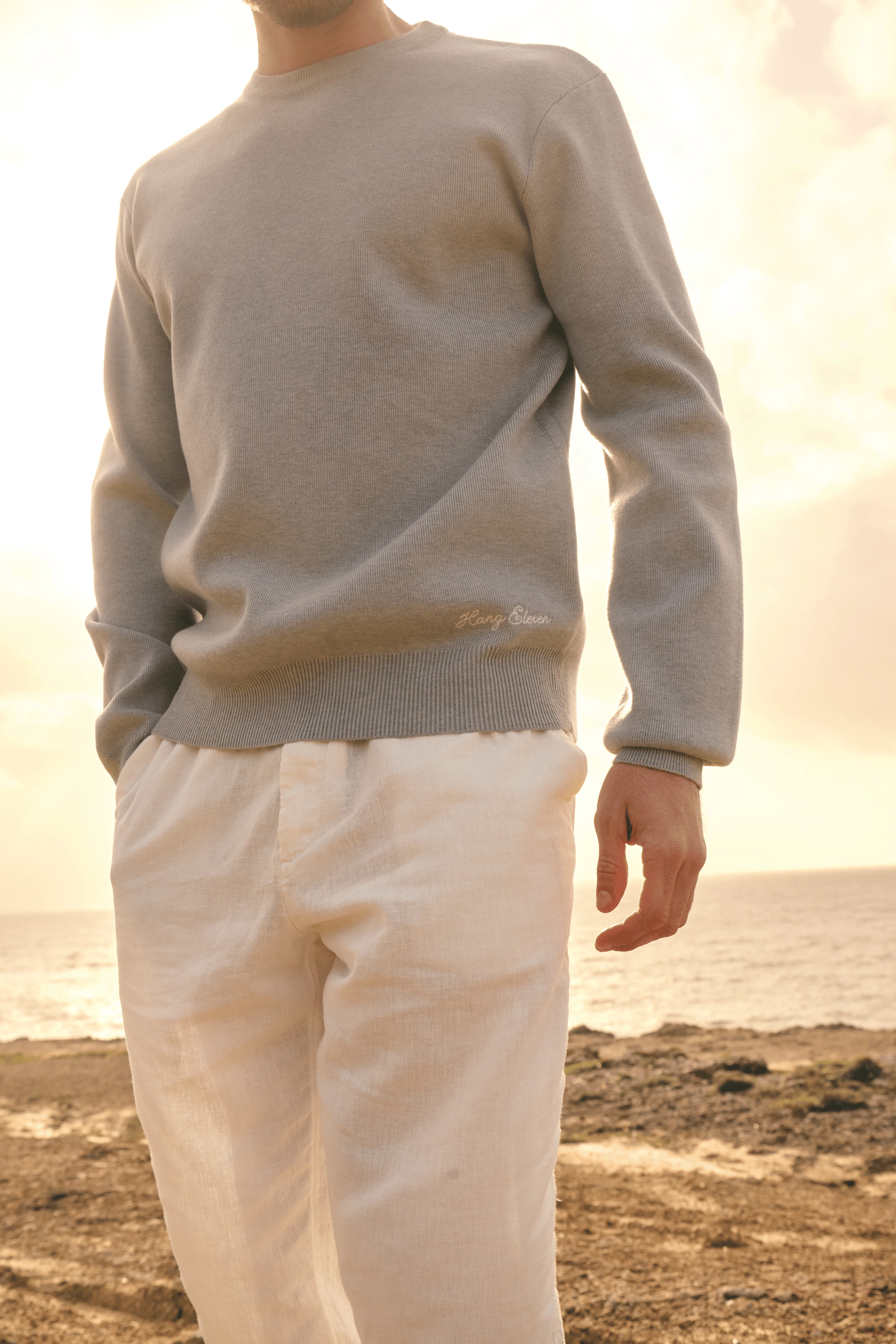 Compact Knit Crewneck - Grey Melee - Image 6
