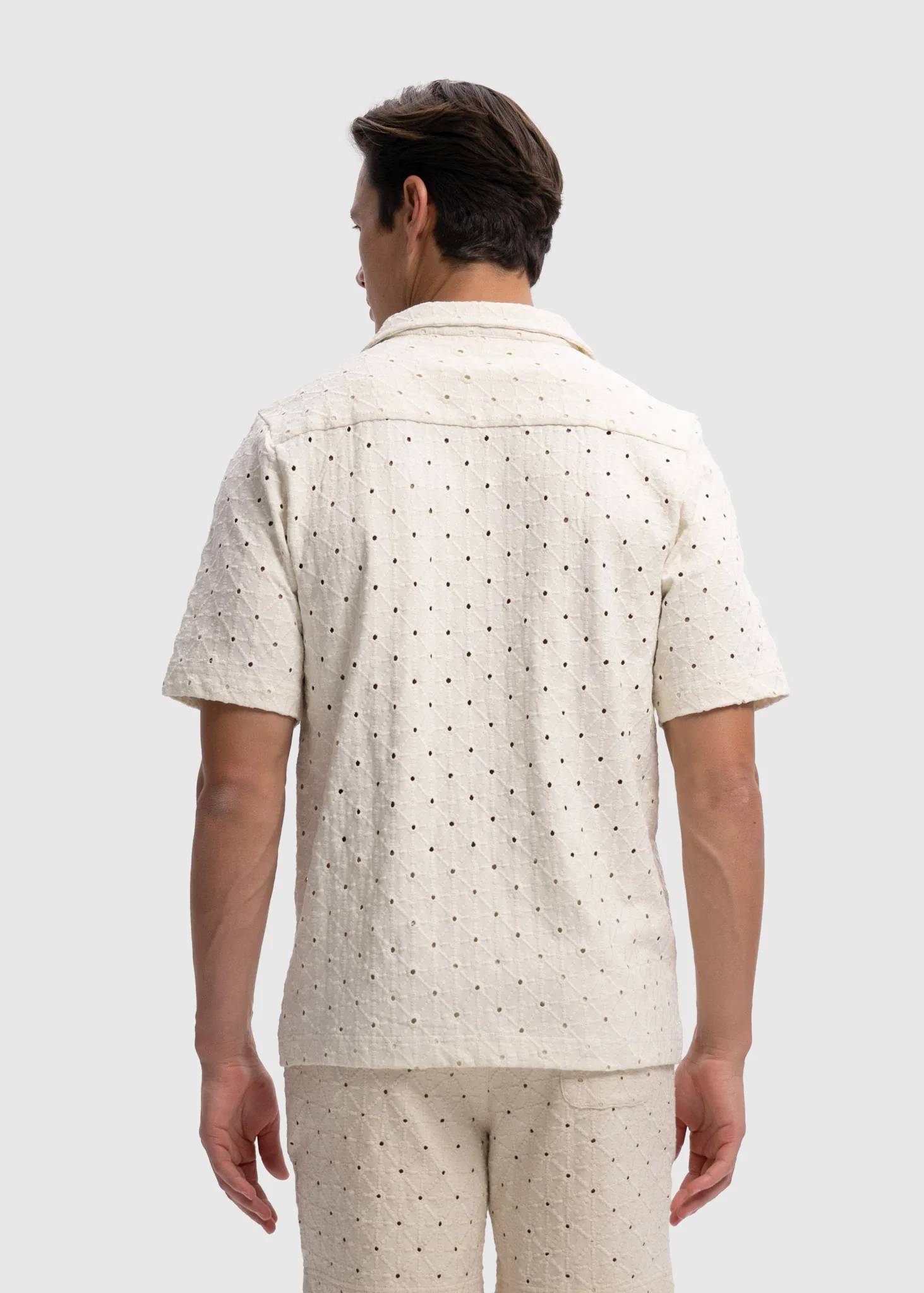 Crochet Sunrise Shirt - White Sand - Image 4