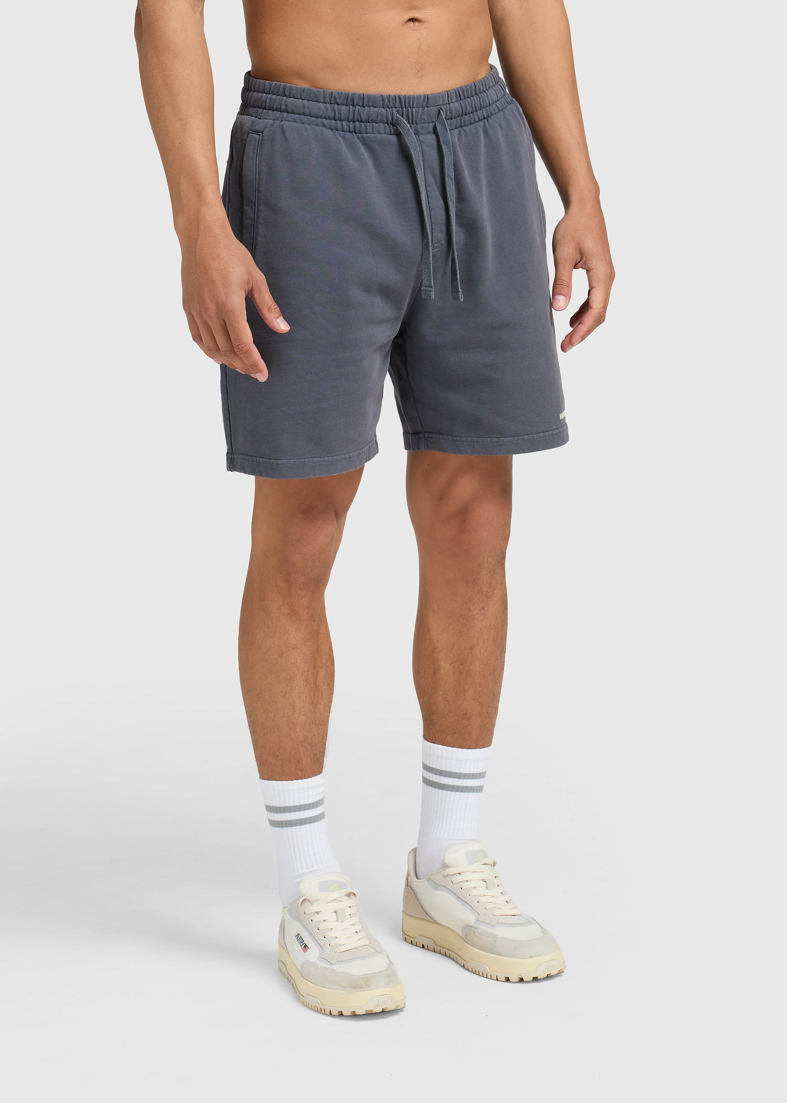 Washed Essential Sweat Short - Slate Blue - Image 3
