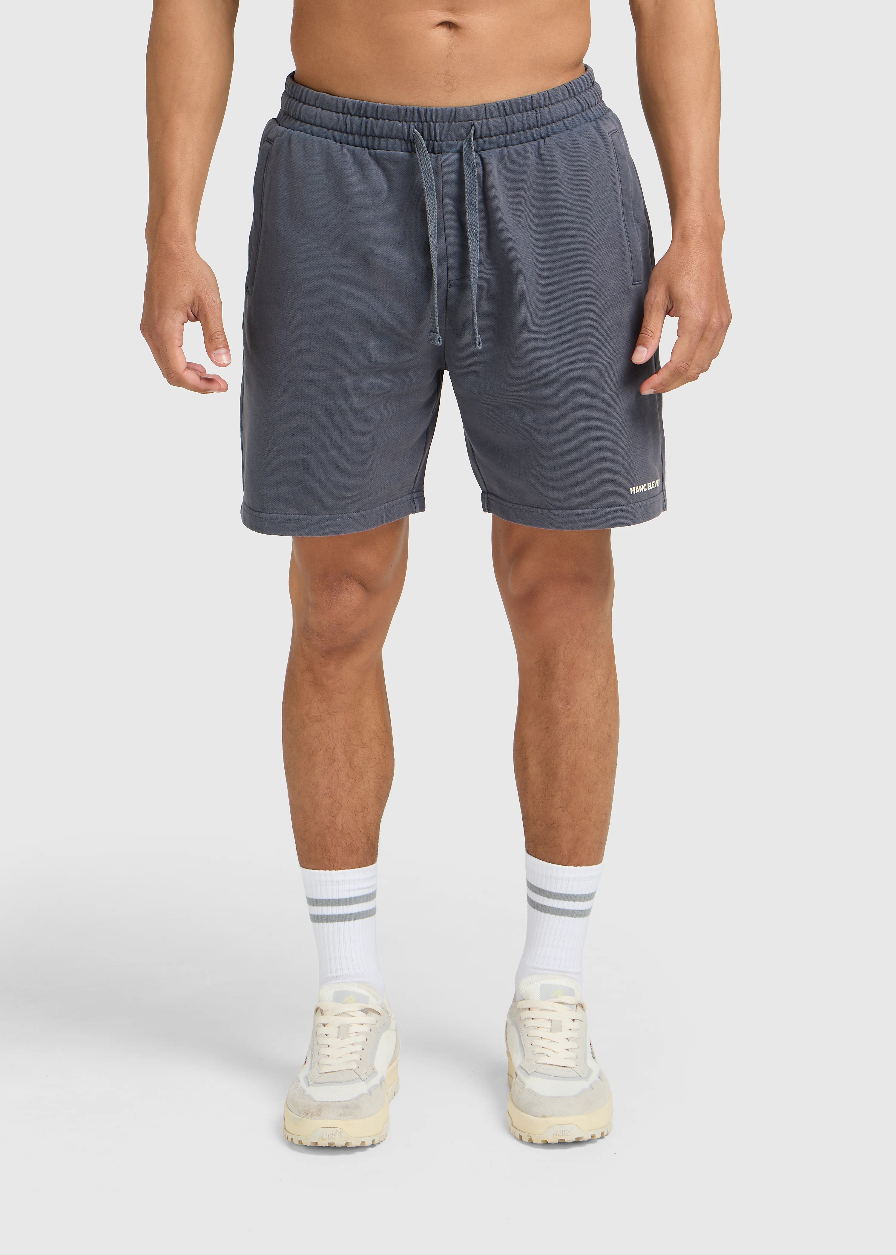 Washed Essential Sweat Short - Slate Blue - Image 5