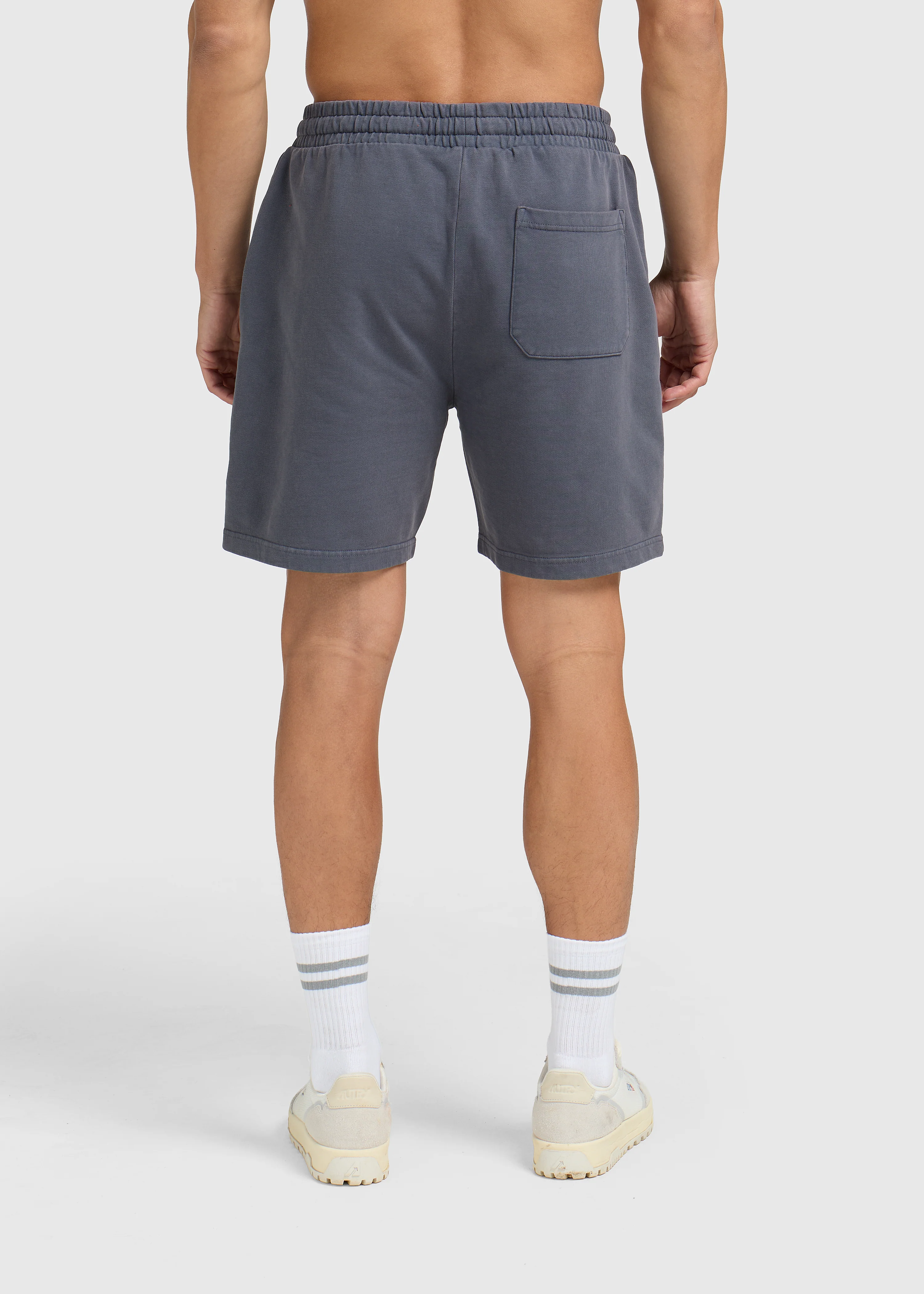 Washed Essential Sweat Short - Slate Blue - Image 6