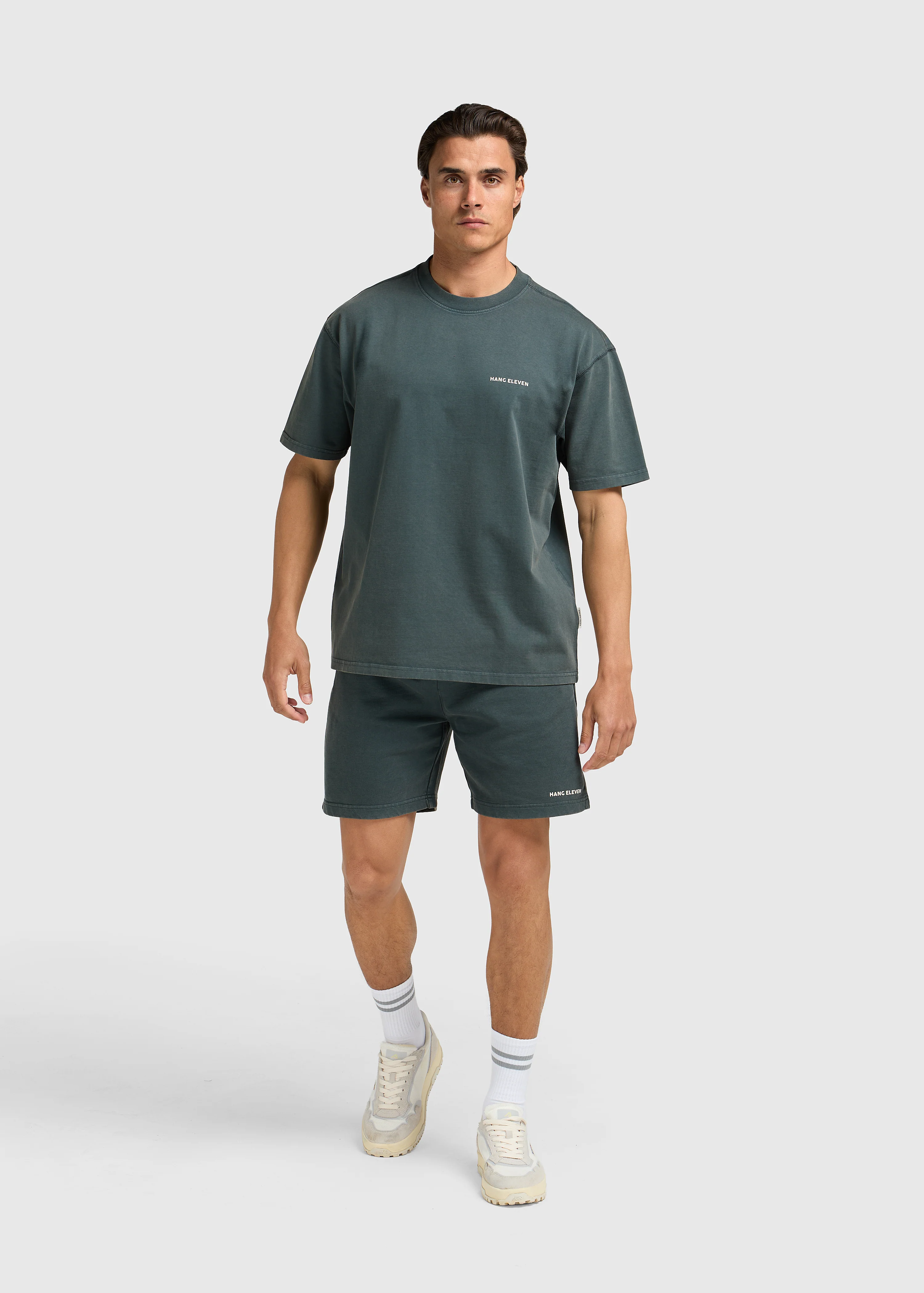 Washed Essential Sweat Short - Teal - Image 6