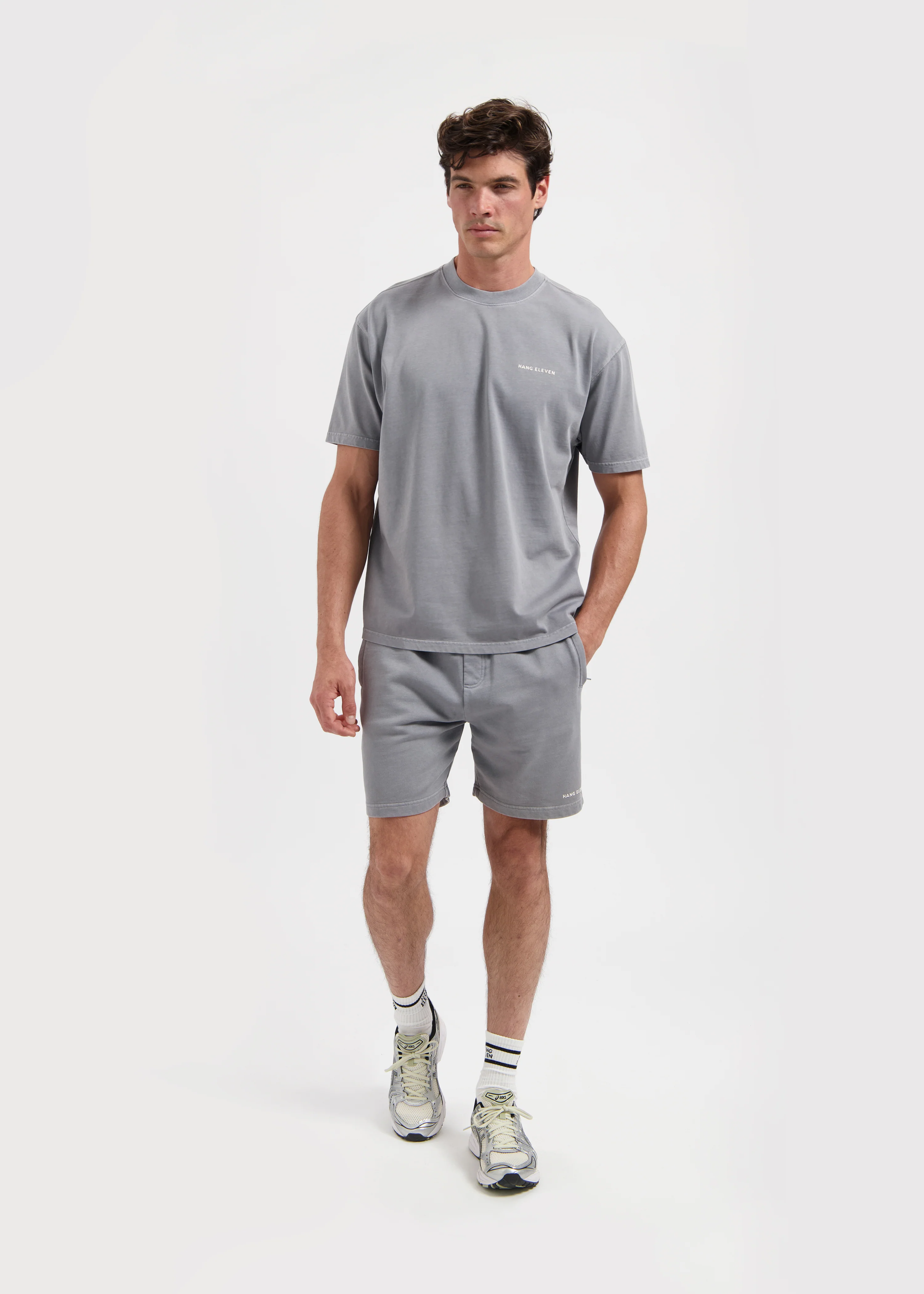 Washed Essential Tee - Stone Grey - Image 5
