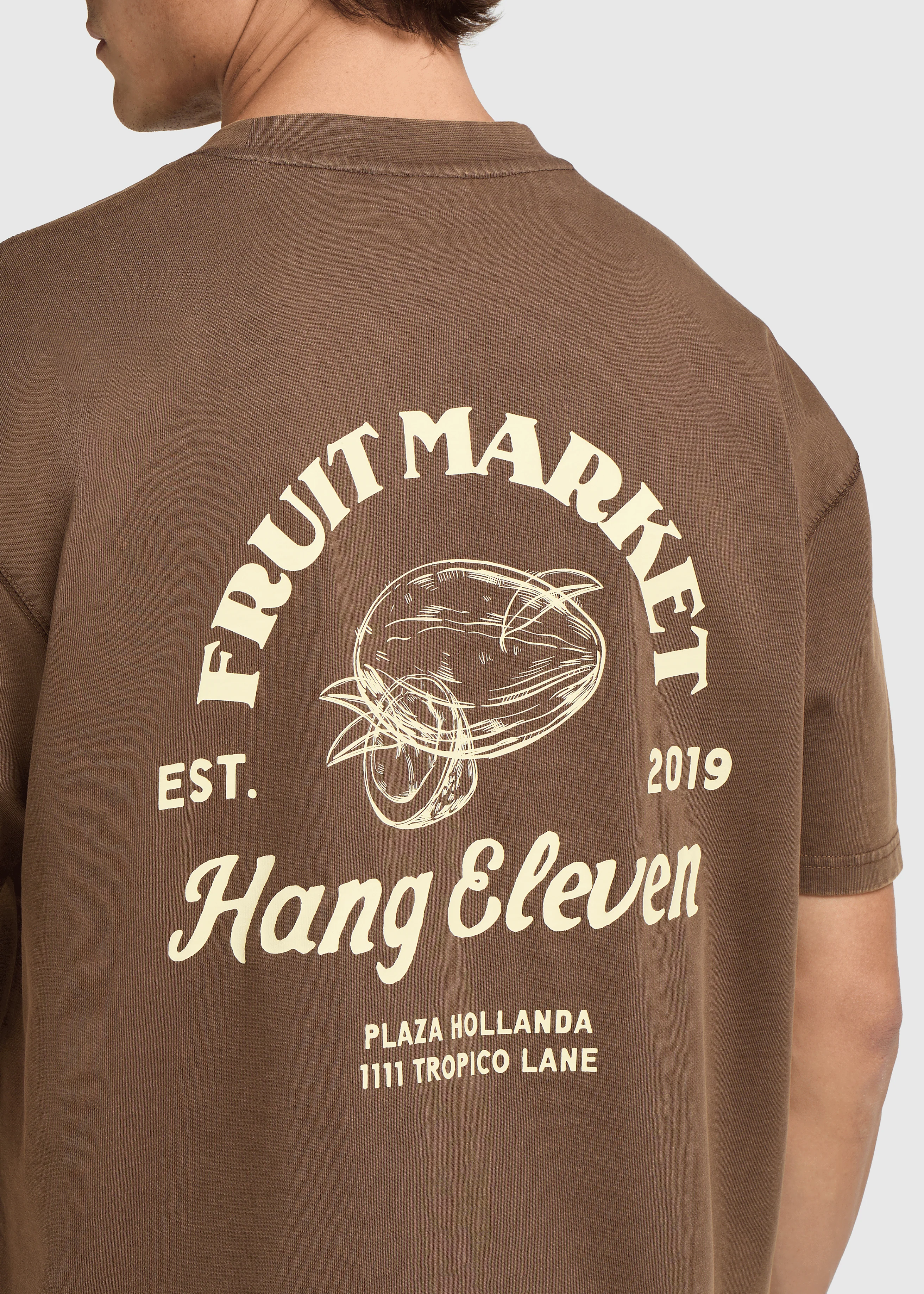 Fruit Market Tee - Washed Brown - Image 3