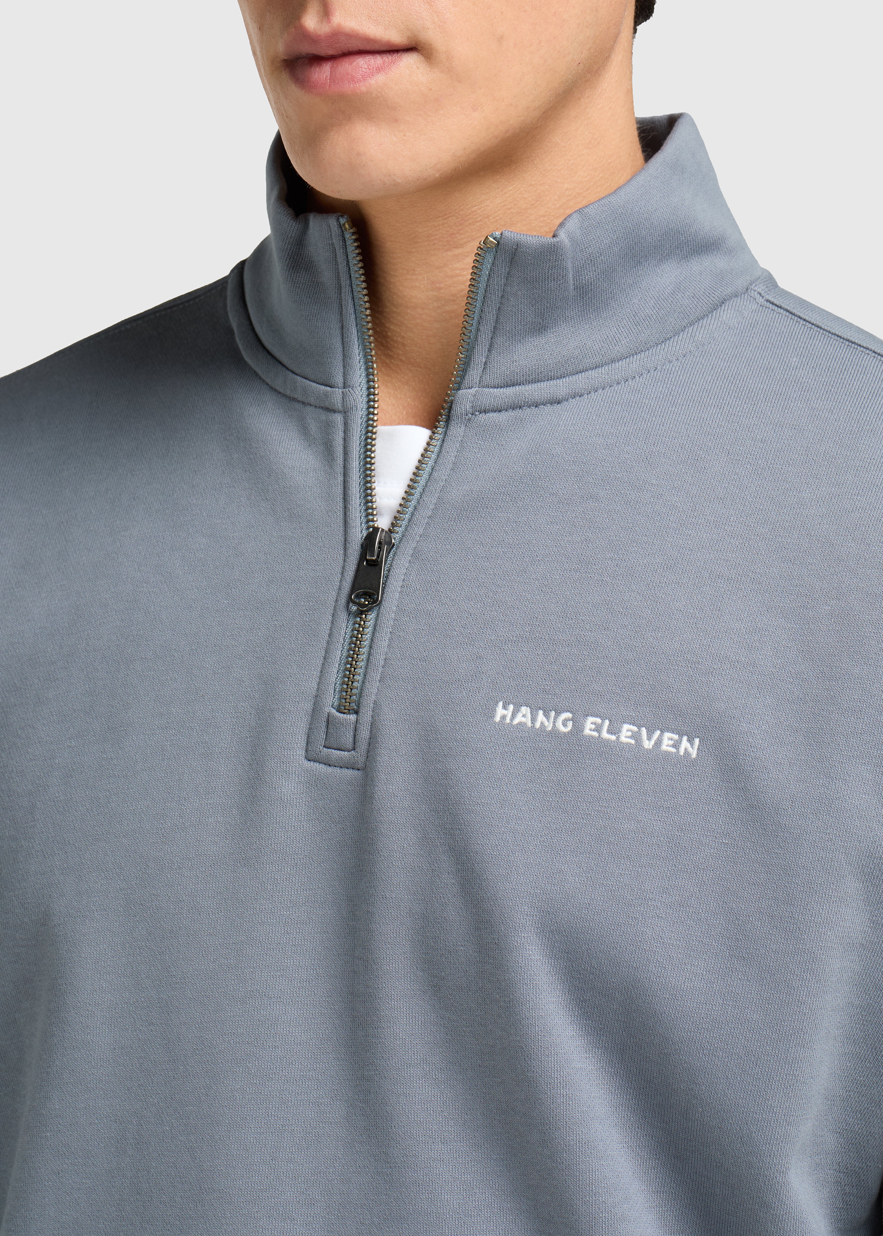Half Zip Sweater - Stone Grey - Image 4