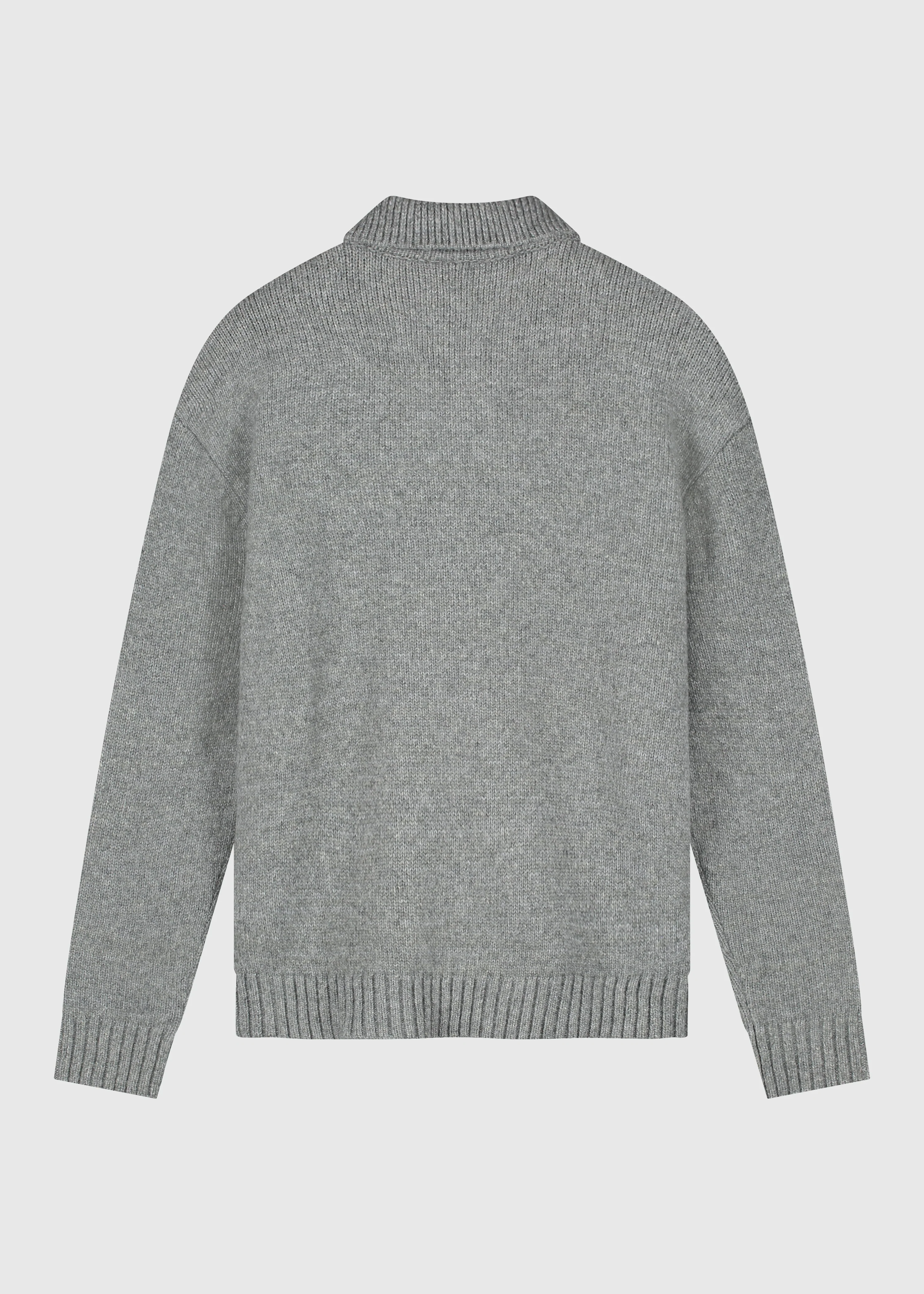 Heavy Knit Polo - Dark Grey - Image 4