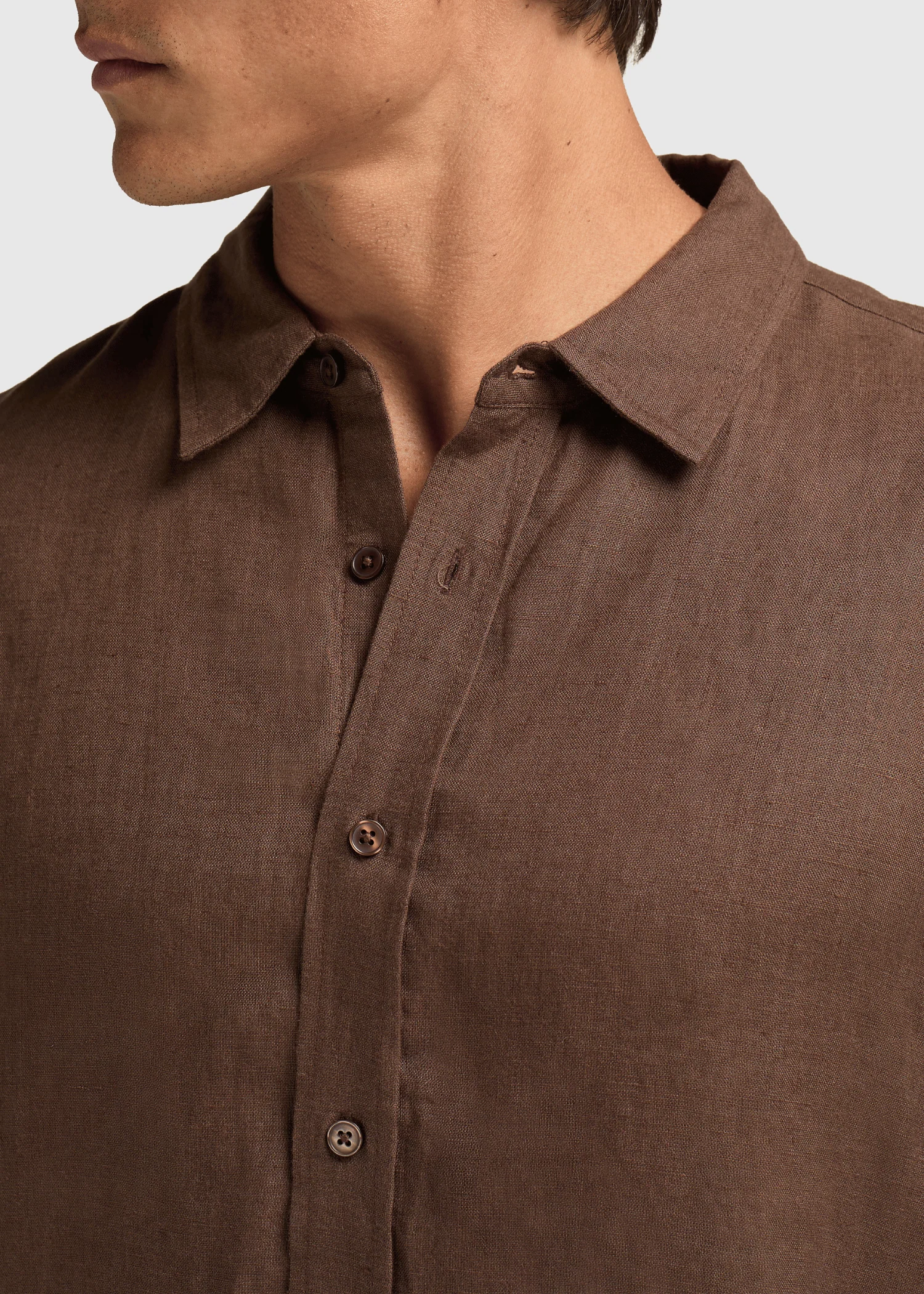 Linen Shirt - Espresso - Image 3