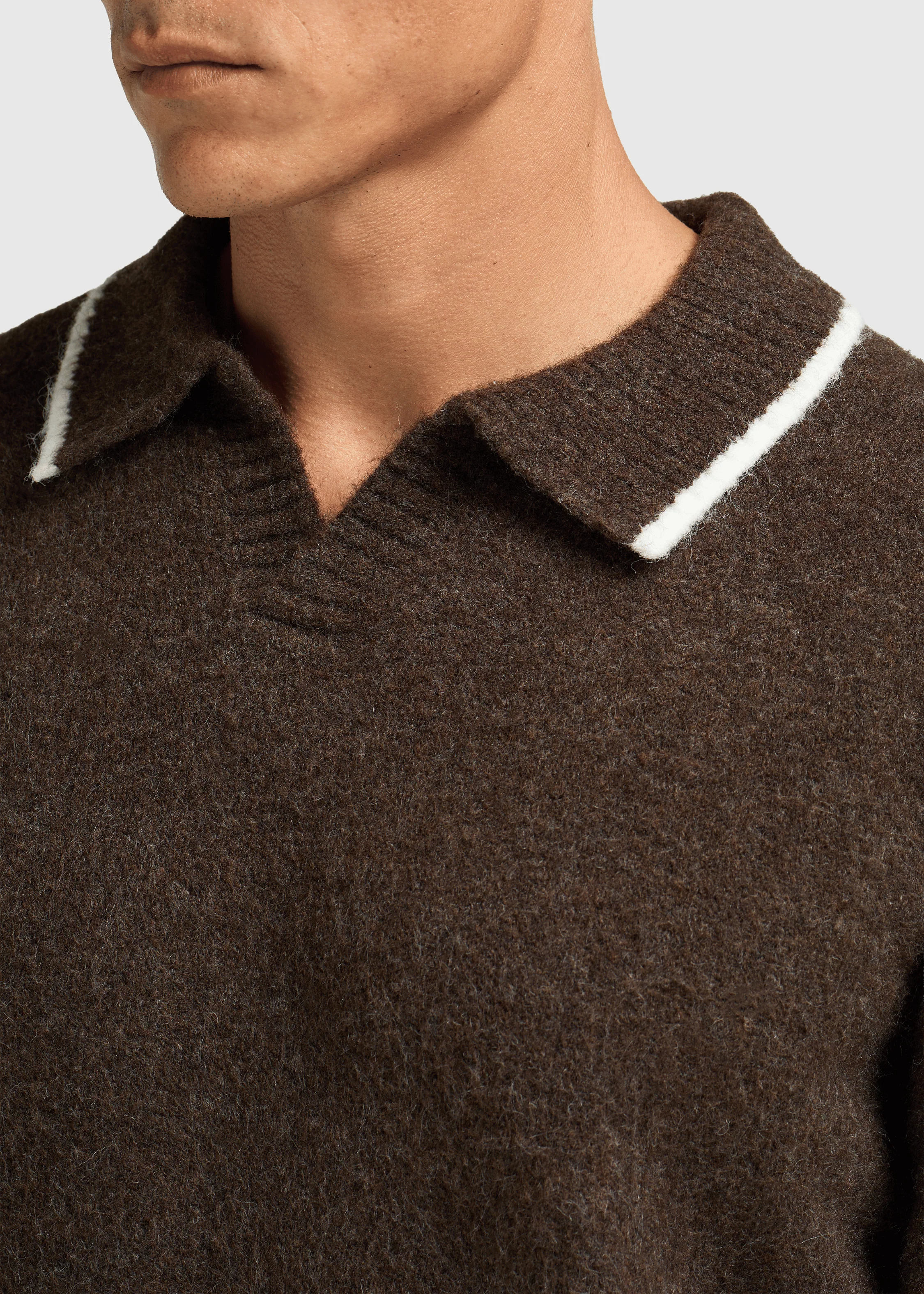 Soft Knit Polo - Espresso - Image 3