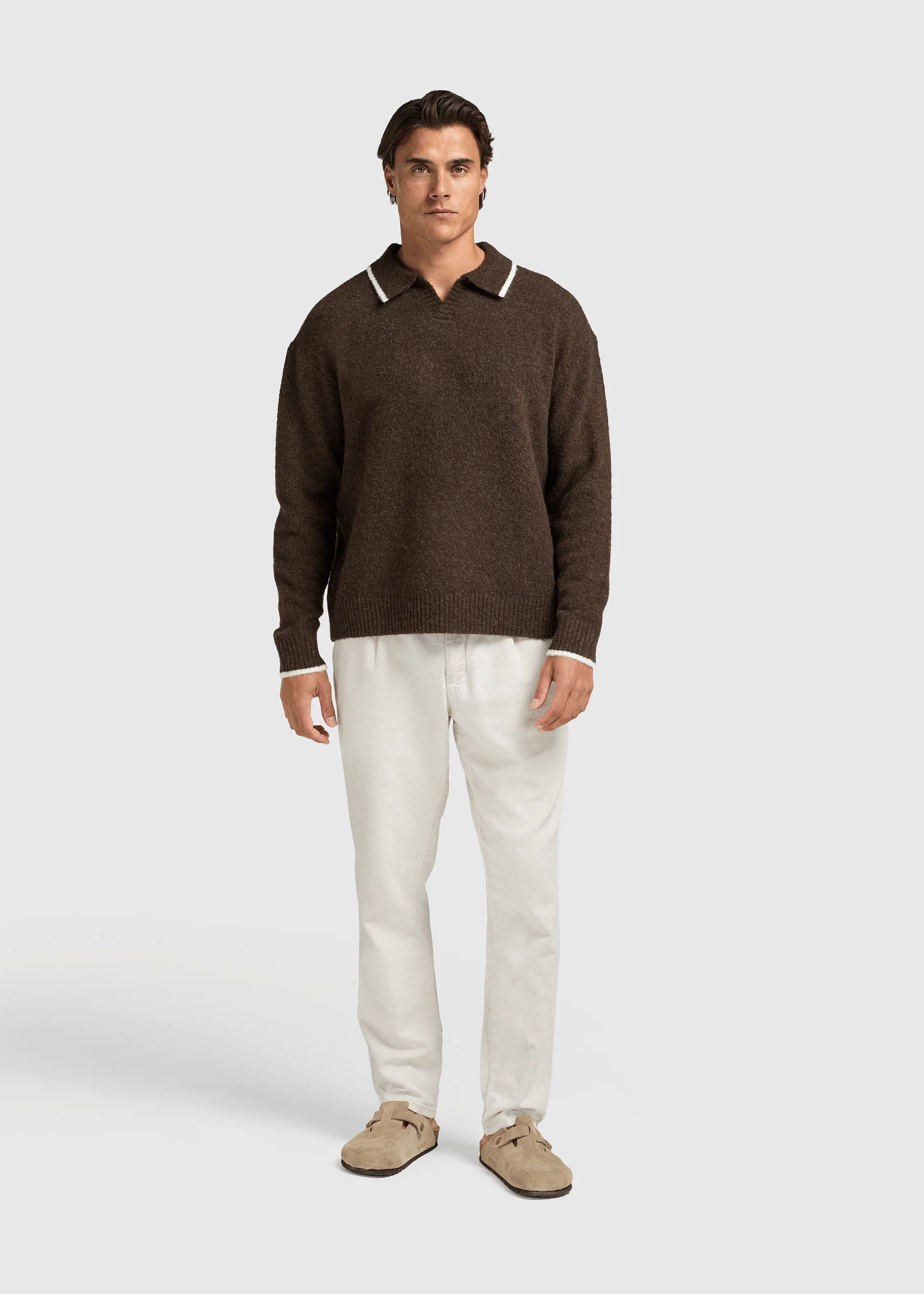 Soft Knit Polo - Espresso - Image 4