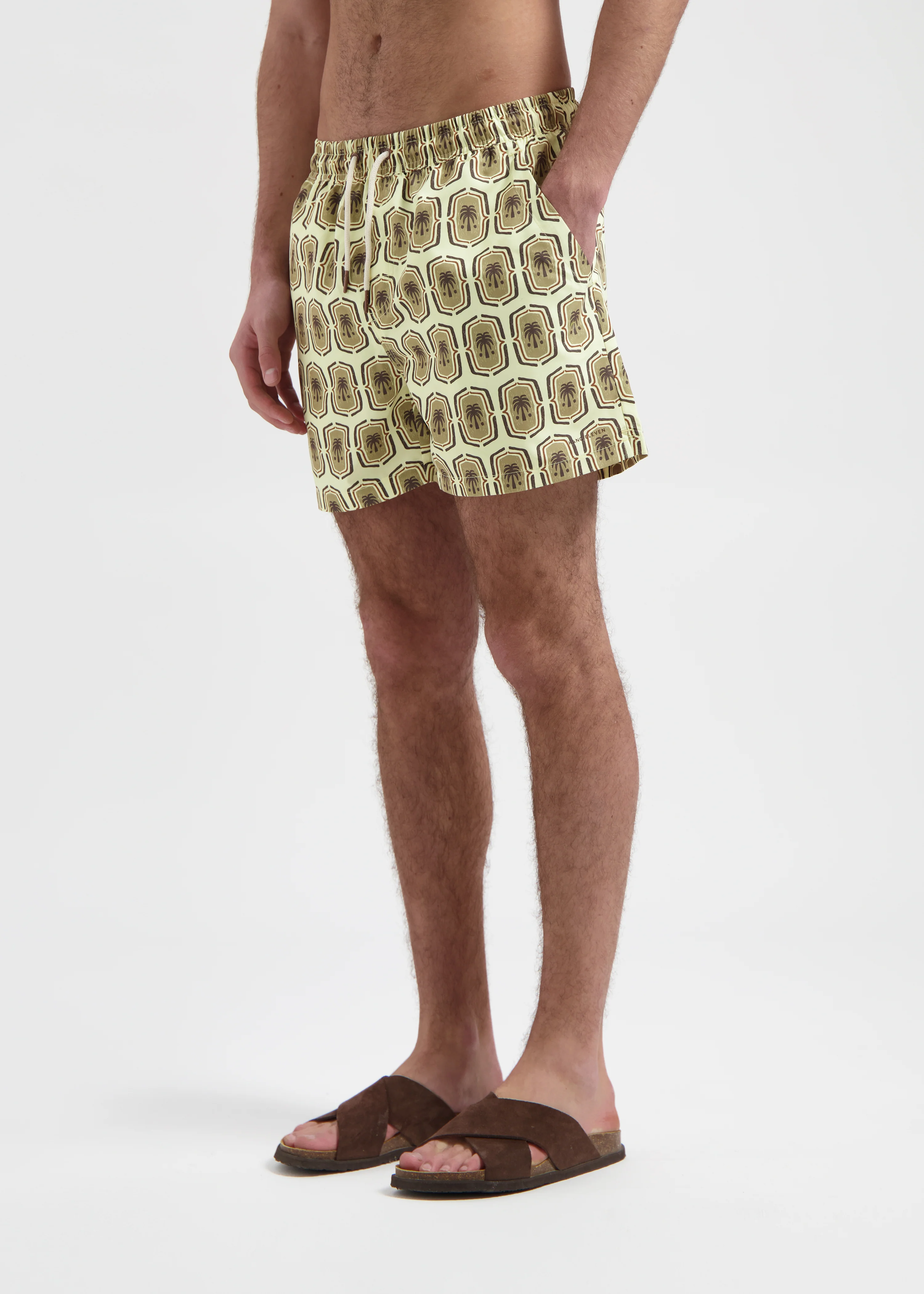 Palm Badge Swim Short - Sand - Image 2