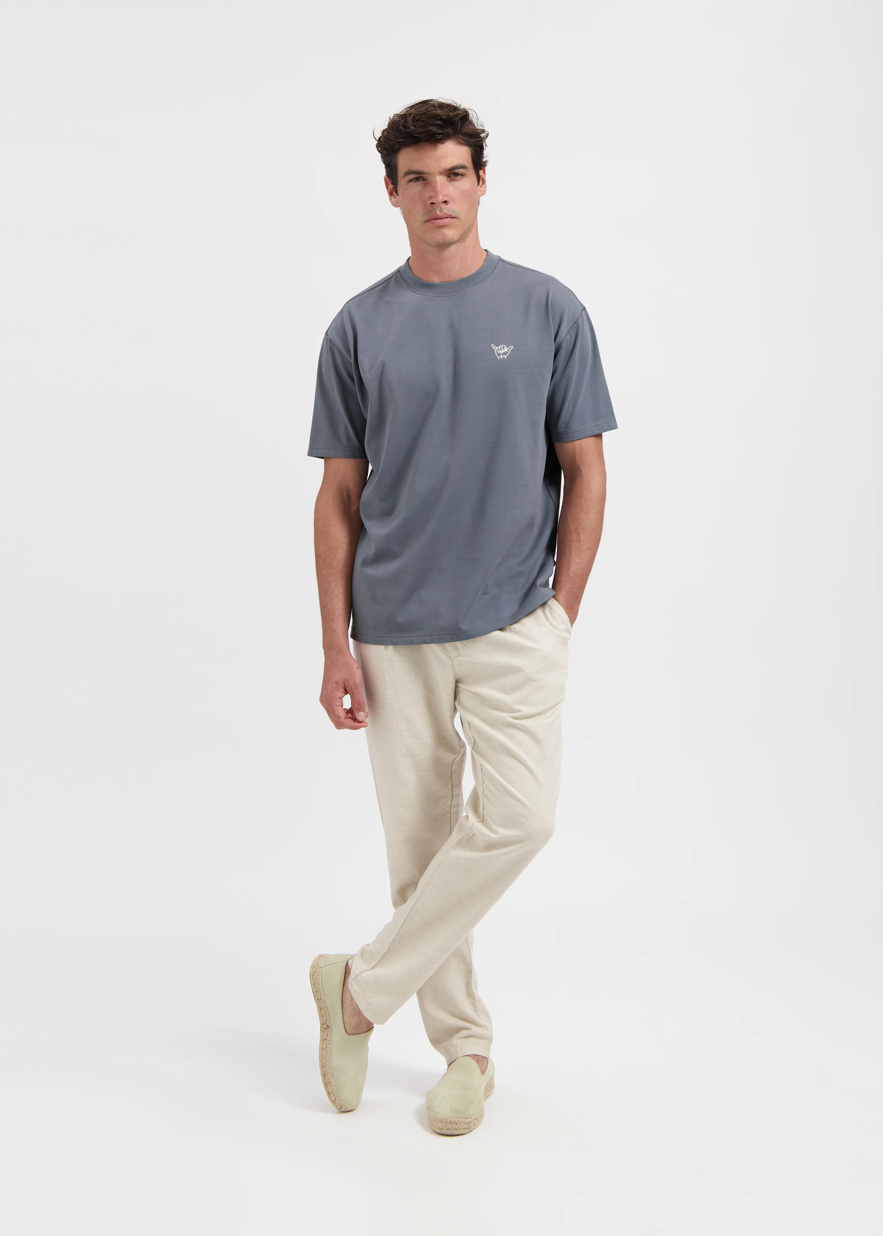 Shaka Tee - Stone Grey - Image 5