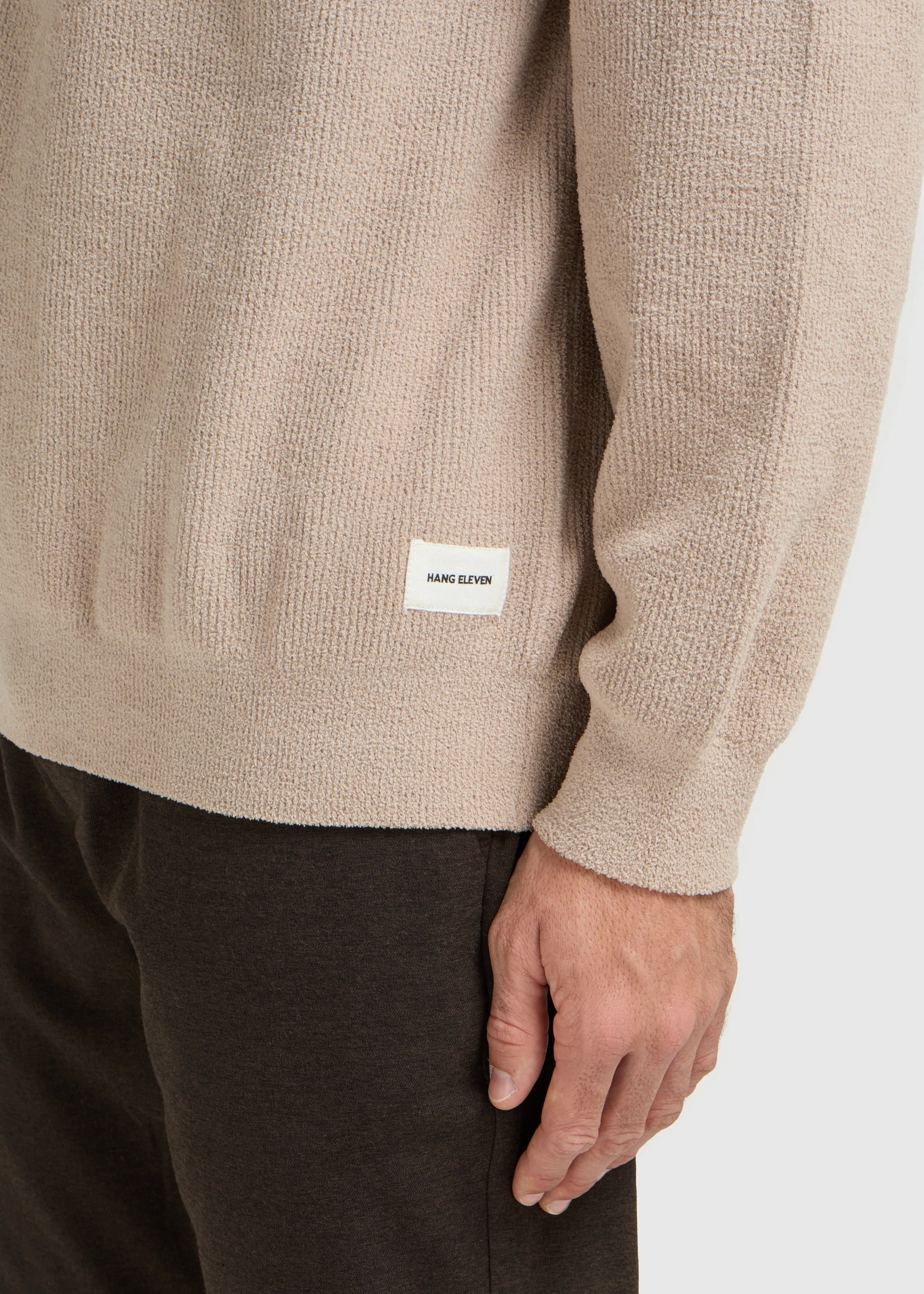 Structure Knit Crewneck - Sand - Image 5
