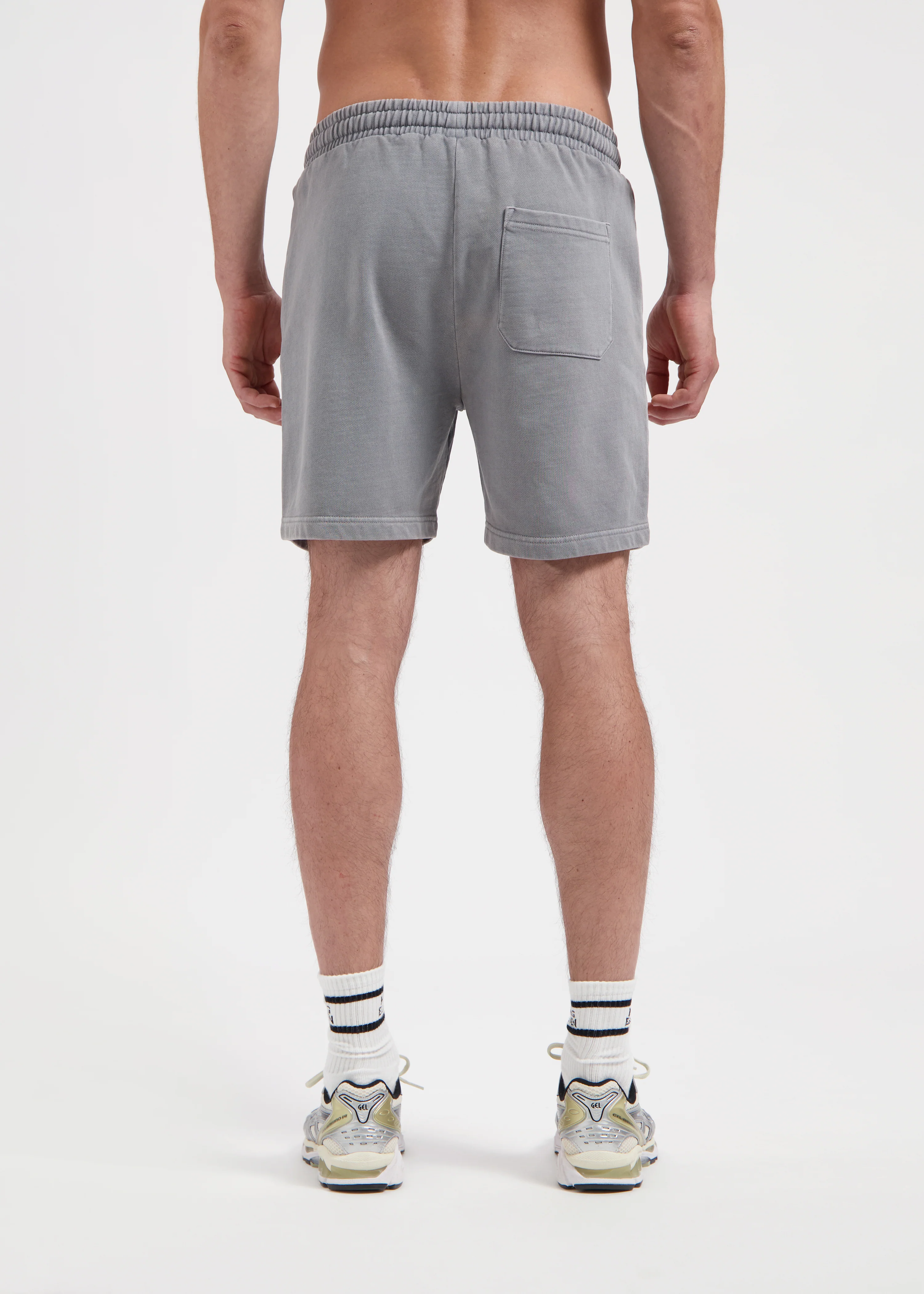 Washed Sweat Short - Stone Grey - Image 4