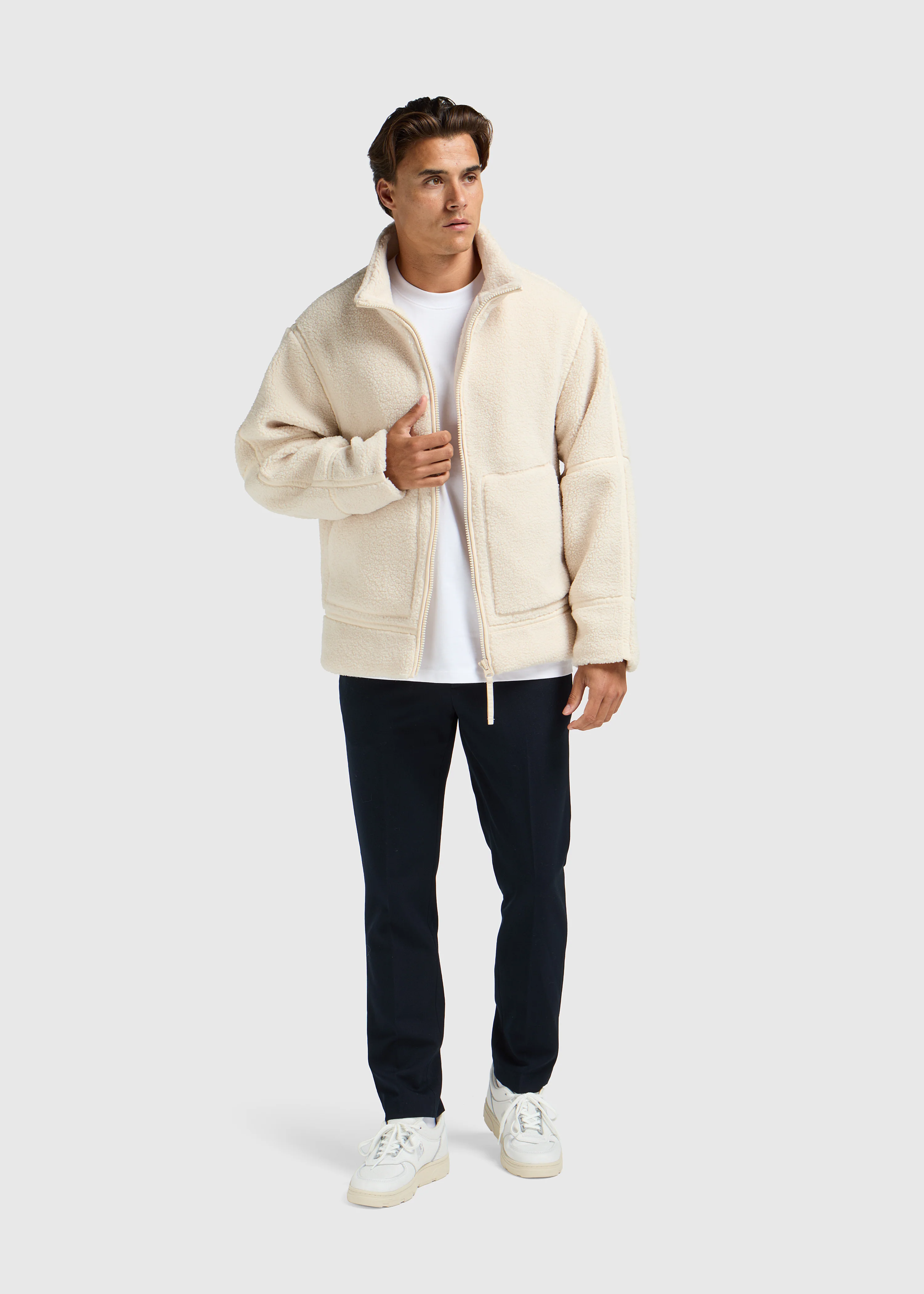 Teddy Tape Jacket - White Sand - Image 5