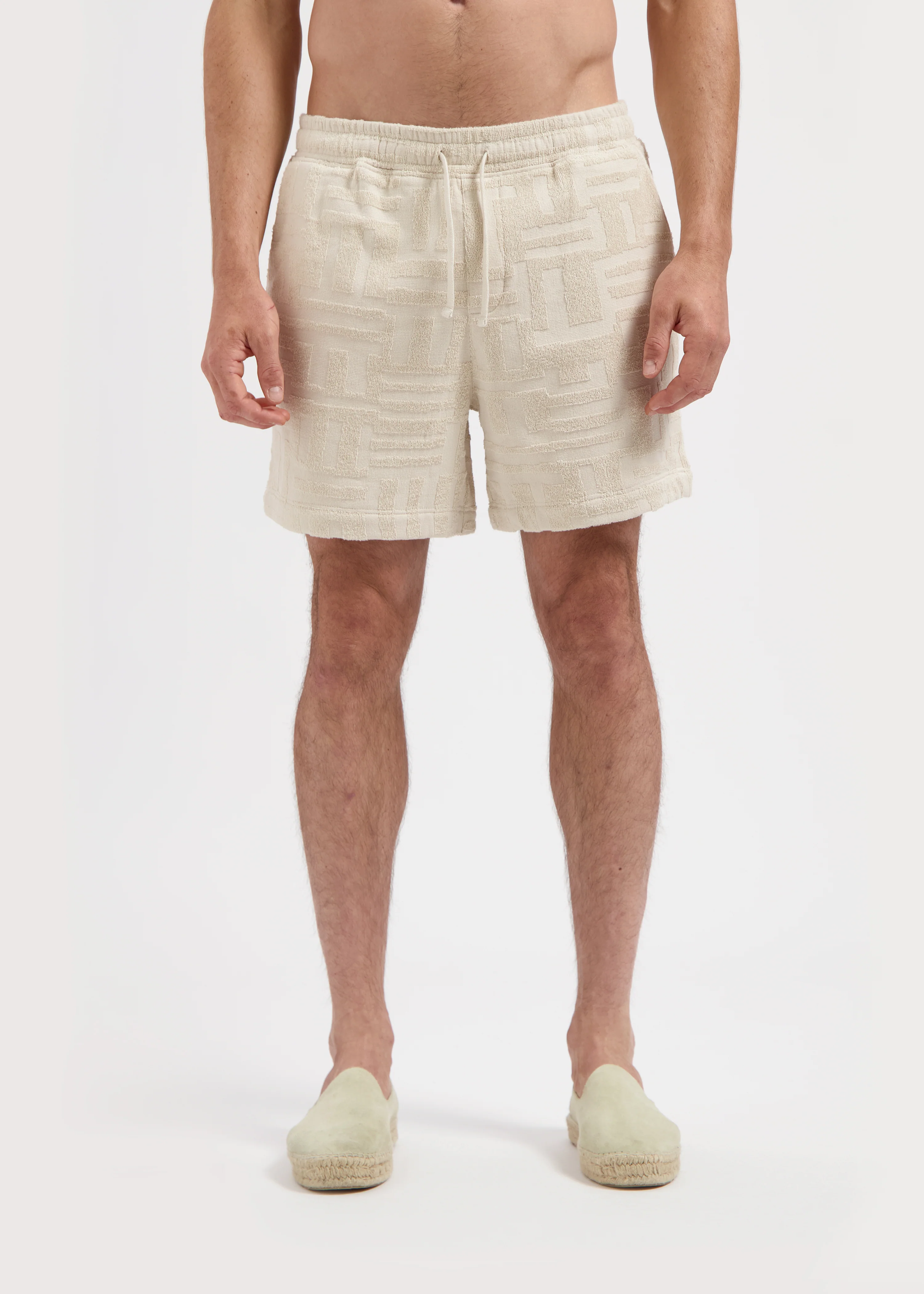 Toweling Jacquard Short - Sand - Image 2