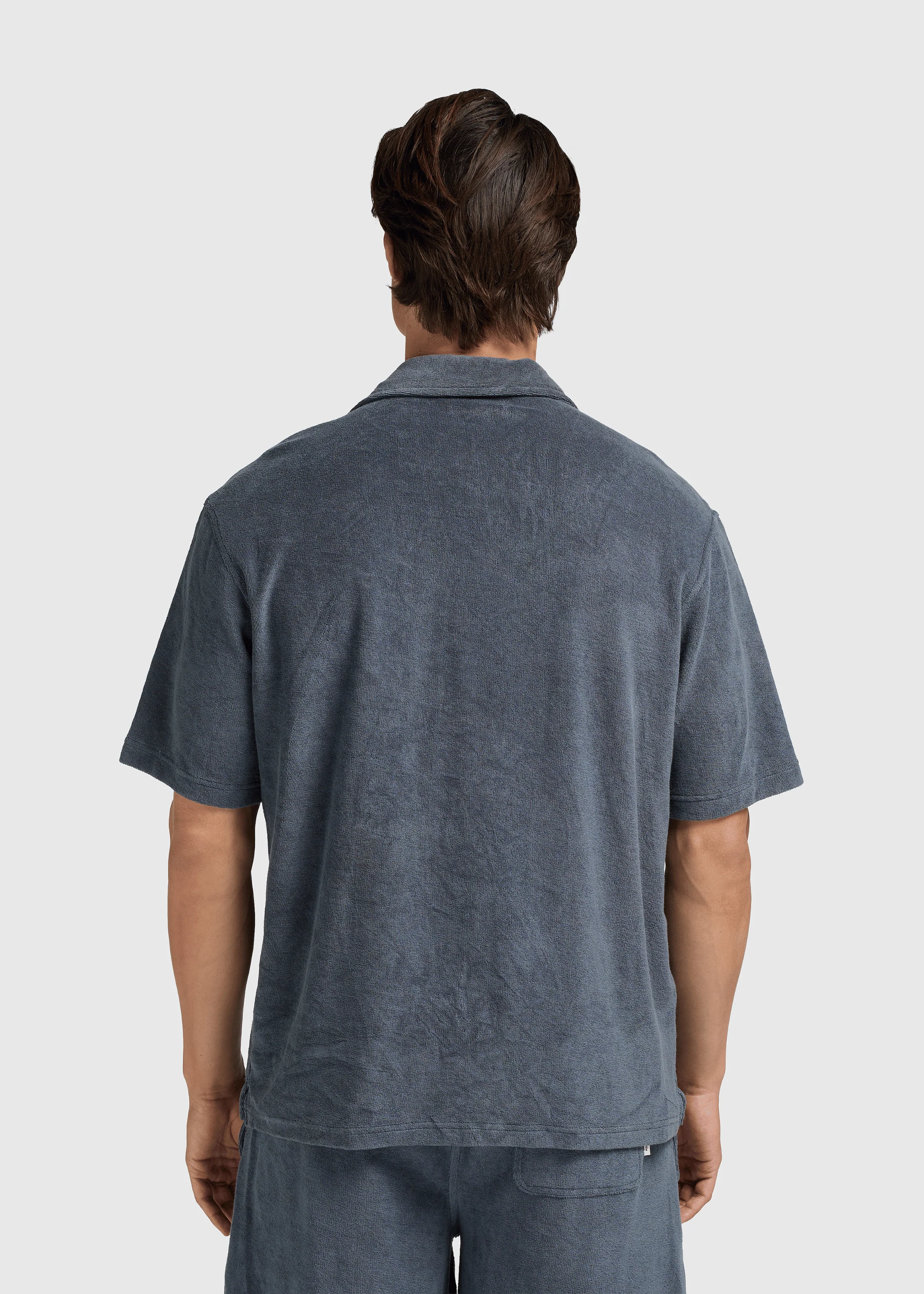Toweling Shirt - Navy - Image 3