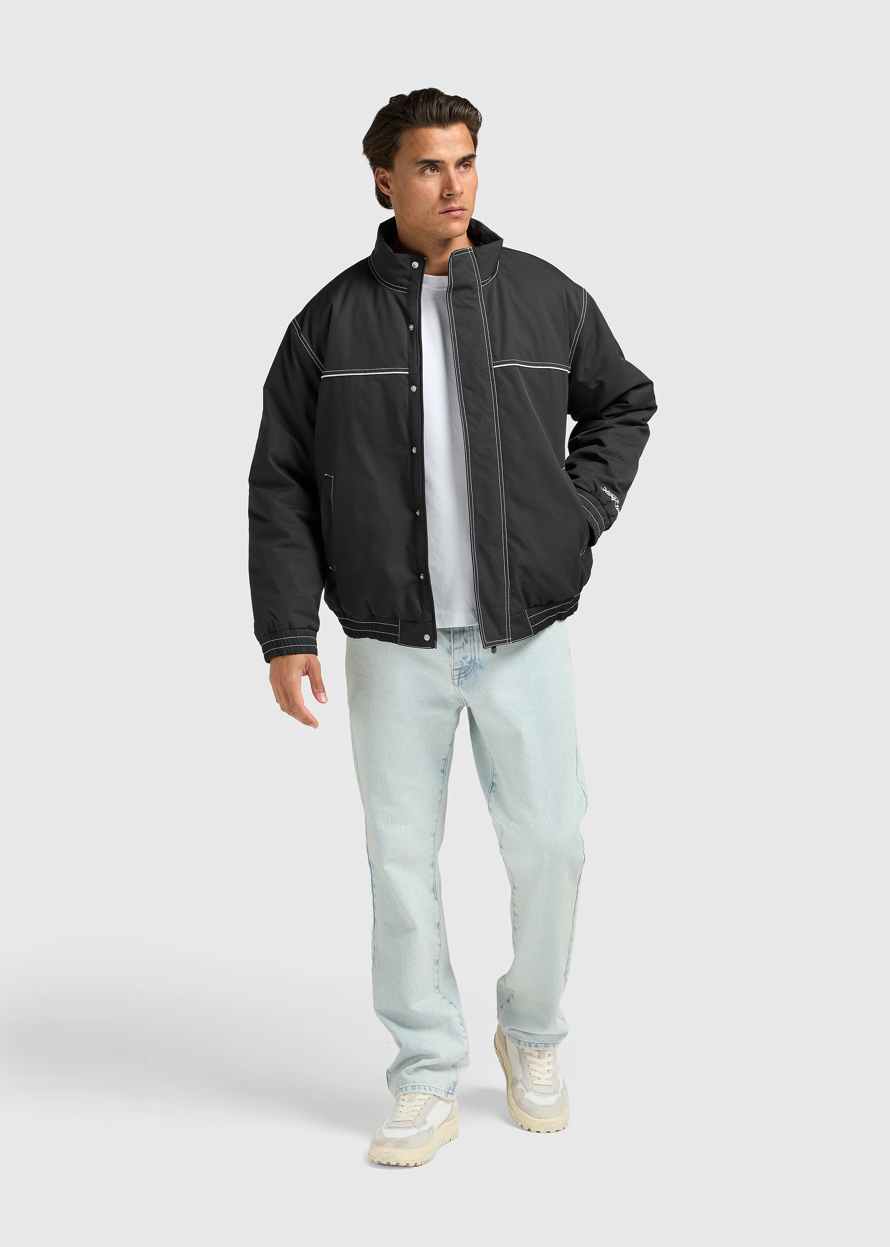 Two Tone Jacket - Off Black - Image 6