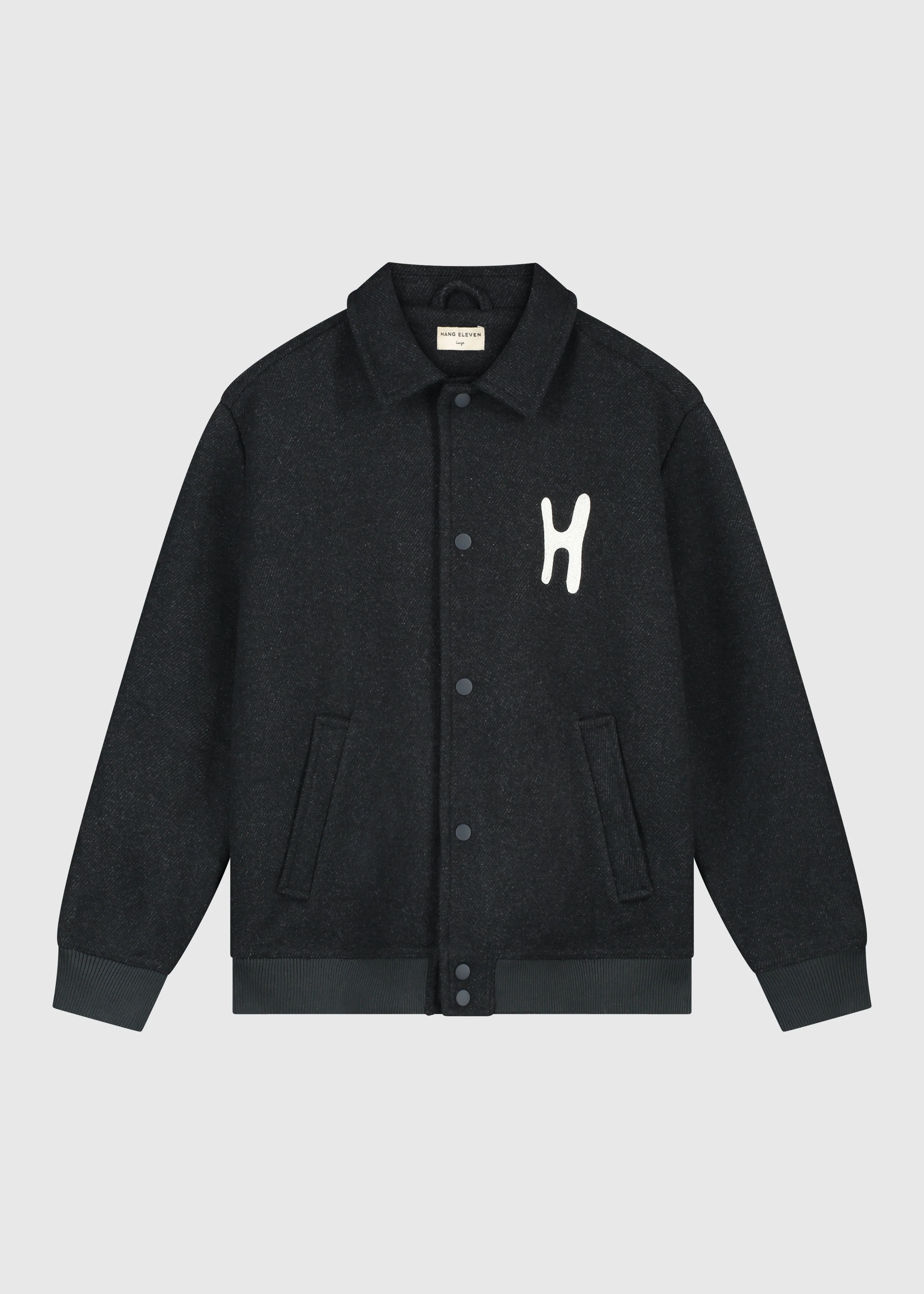 Varsity Jacket - Black Melange - Image 3