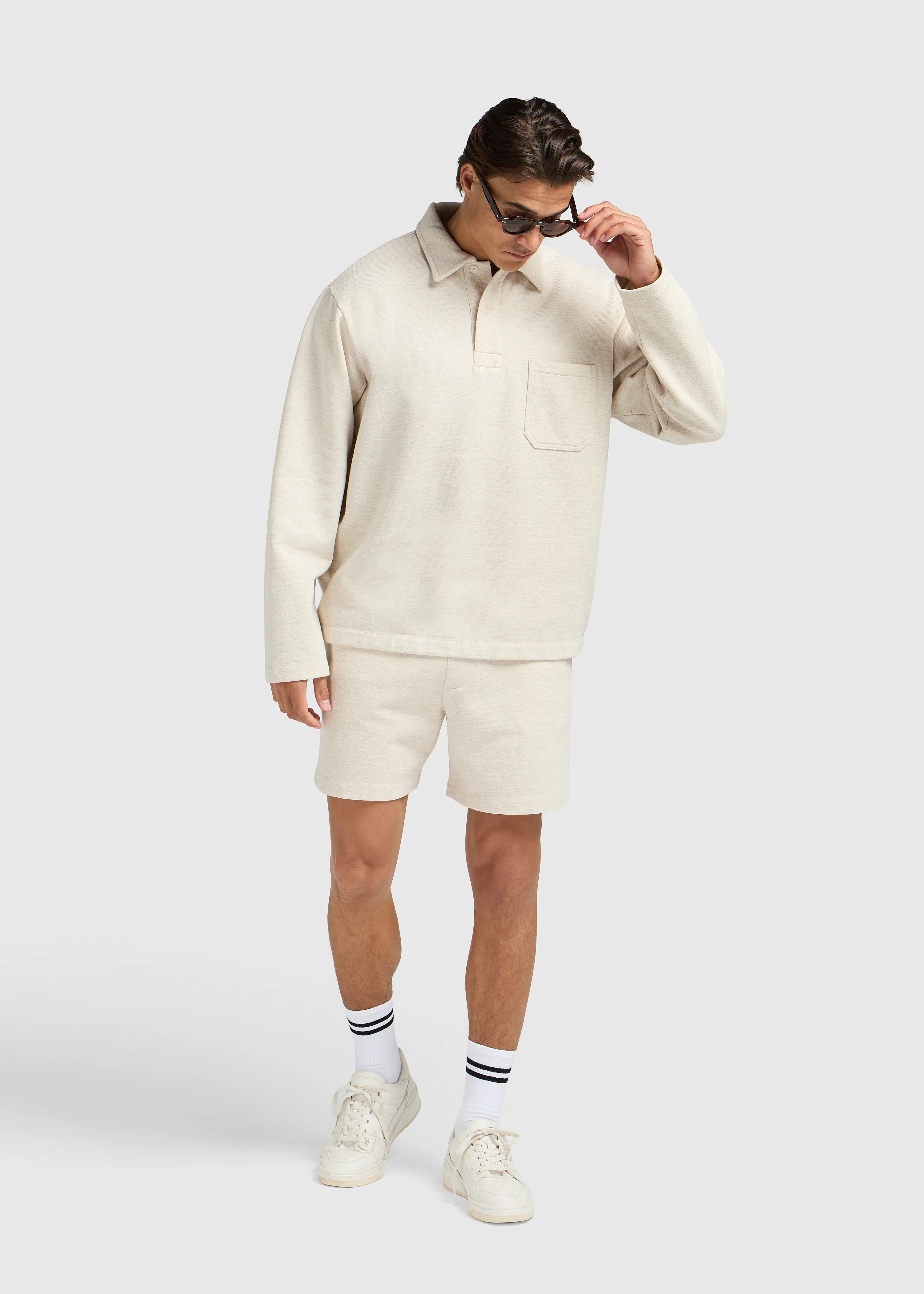 Vintage Washed Pocket Polo - Sand - Image 6