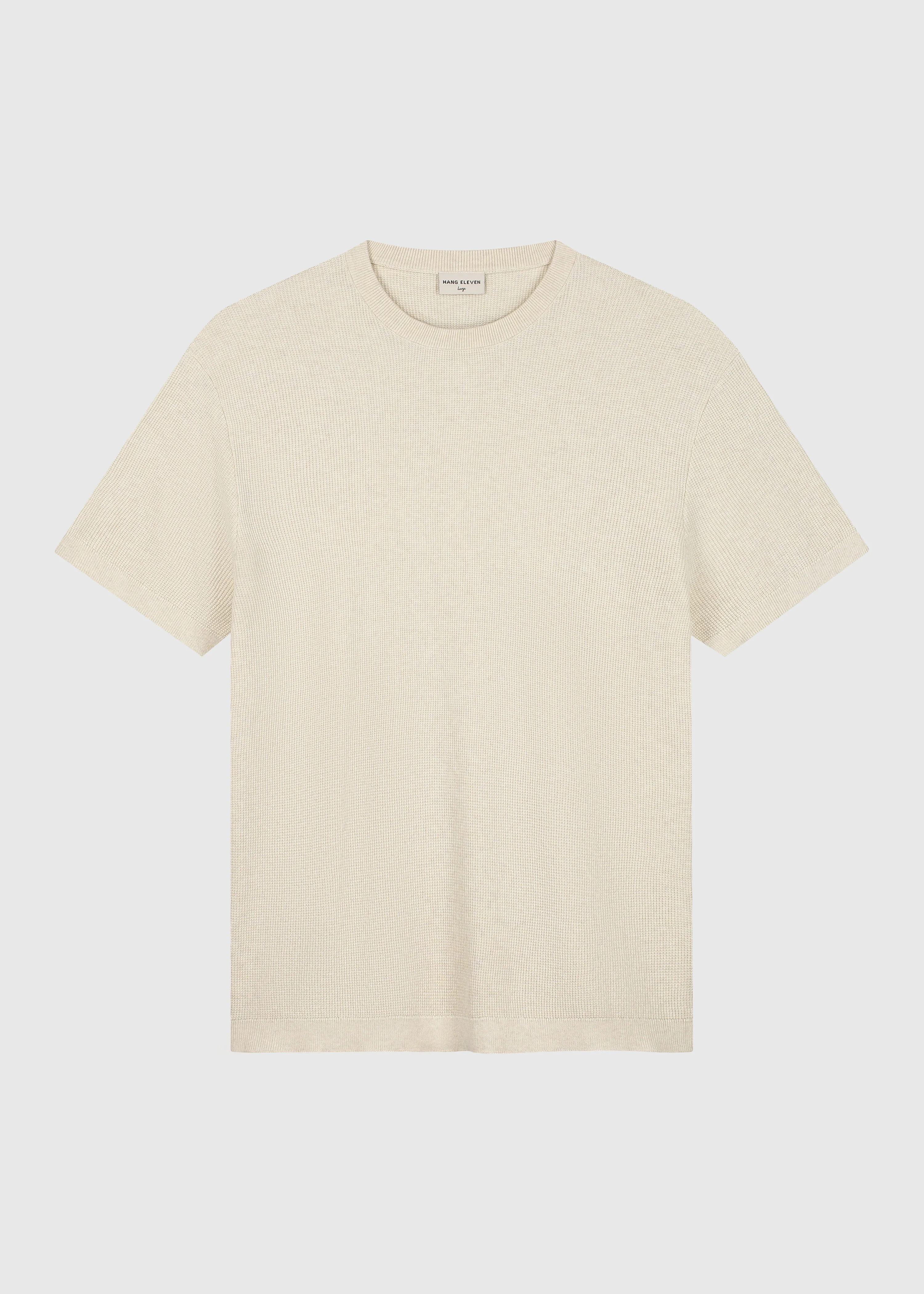Waffle Knitted Tee - Sand - Image 3