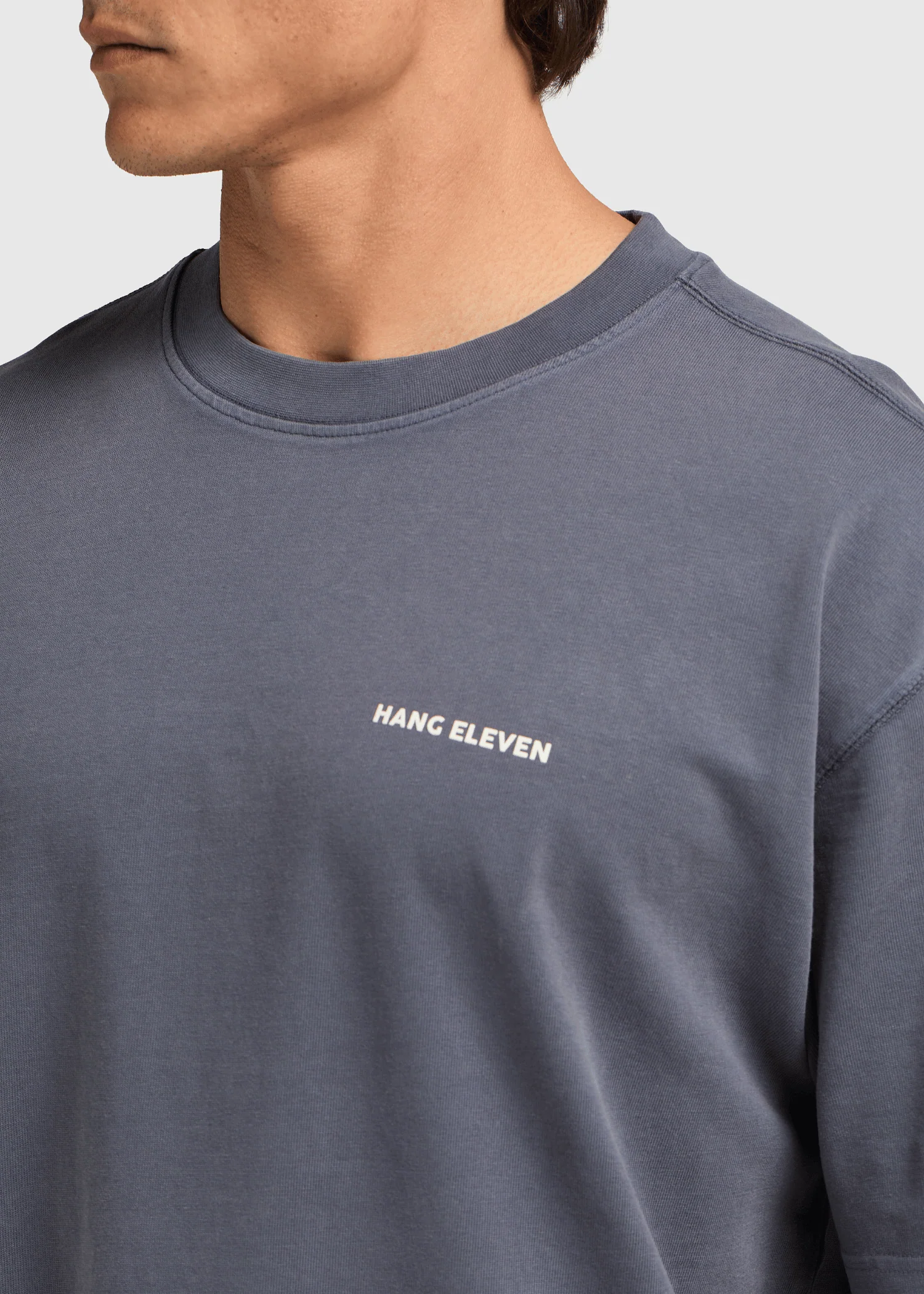 Washed Essential Tee - Slate Blue - Image 4