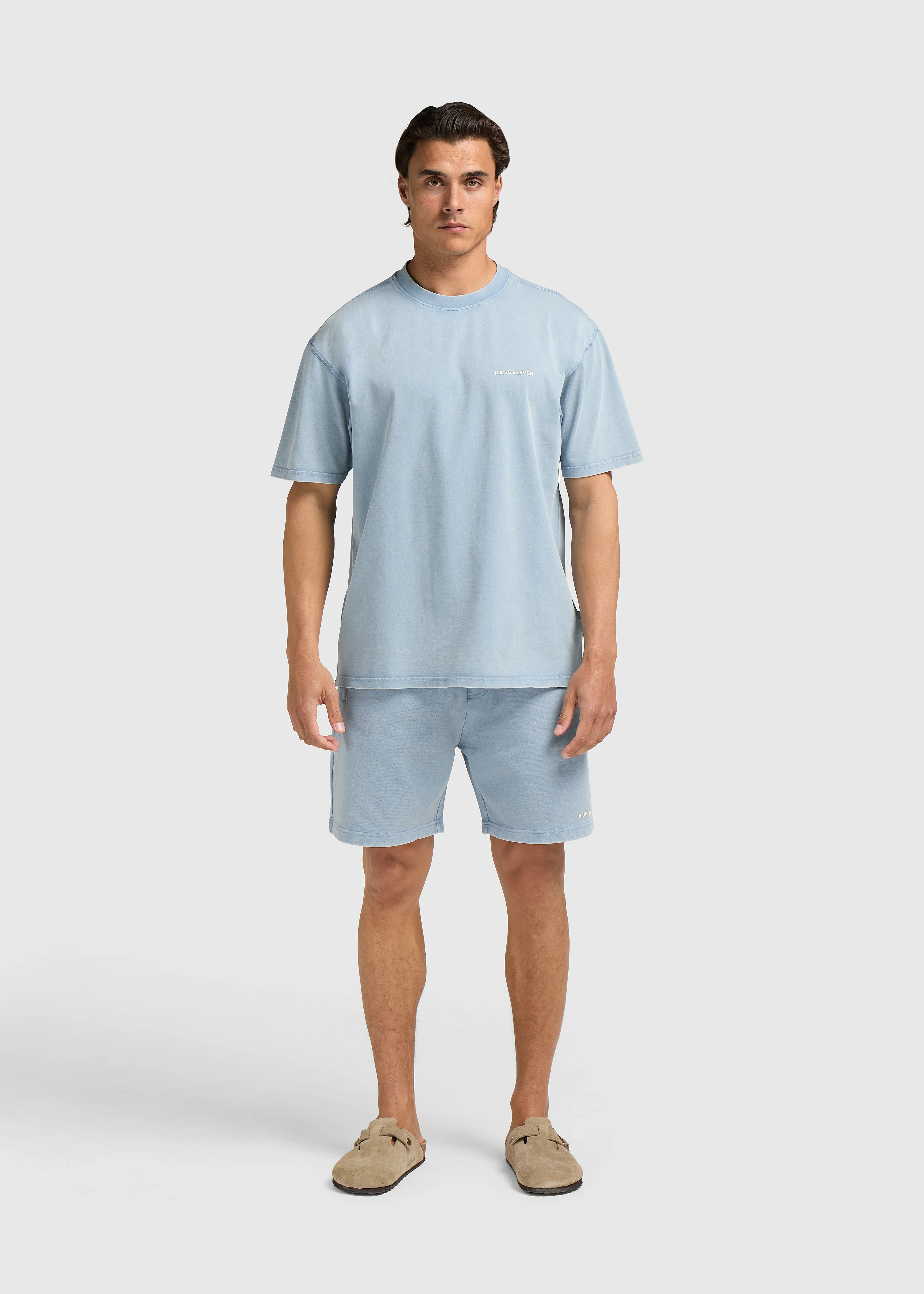 Washed Essential Tee - Light Blue - Image 4