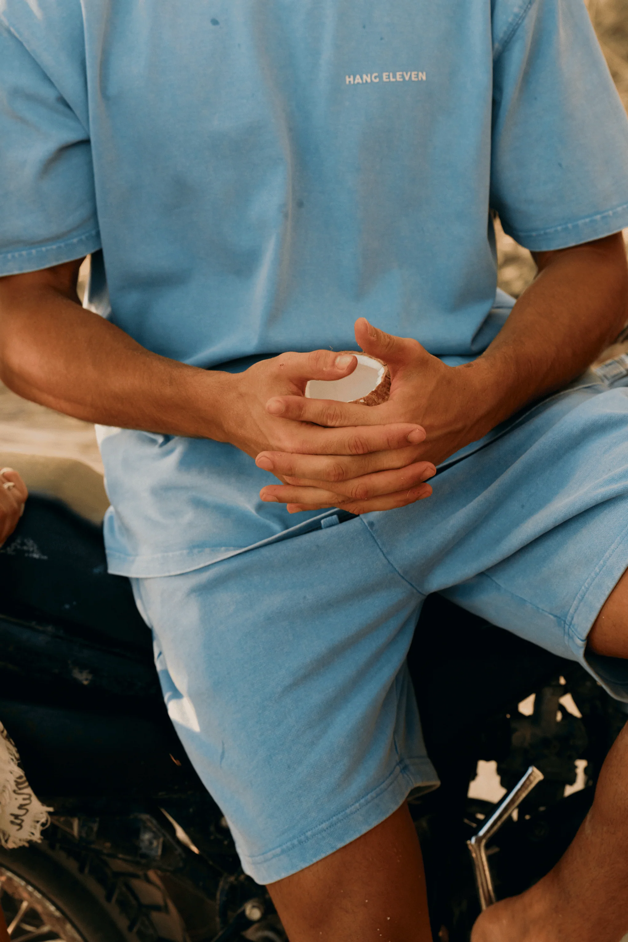 Washed Essential Tee - Light Blue - Image 6