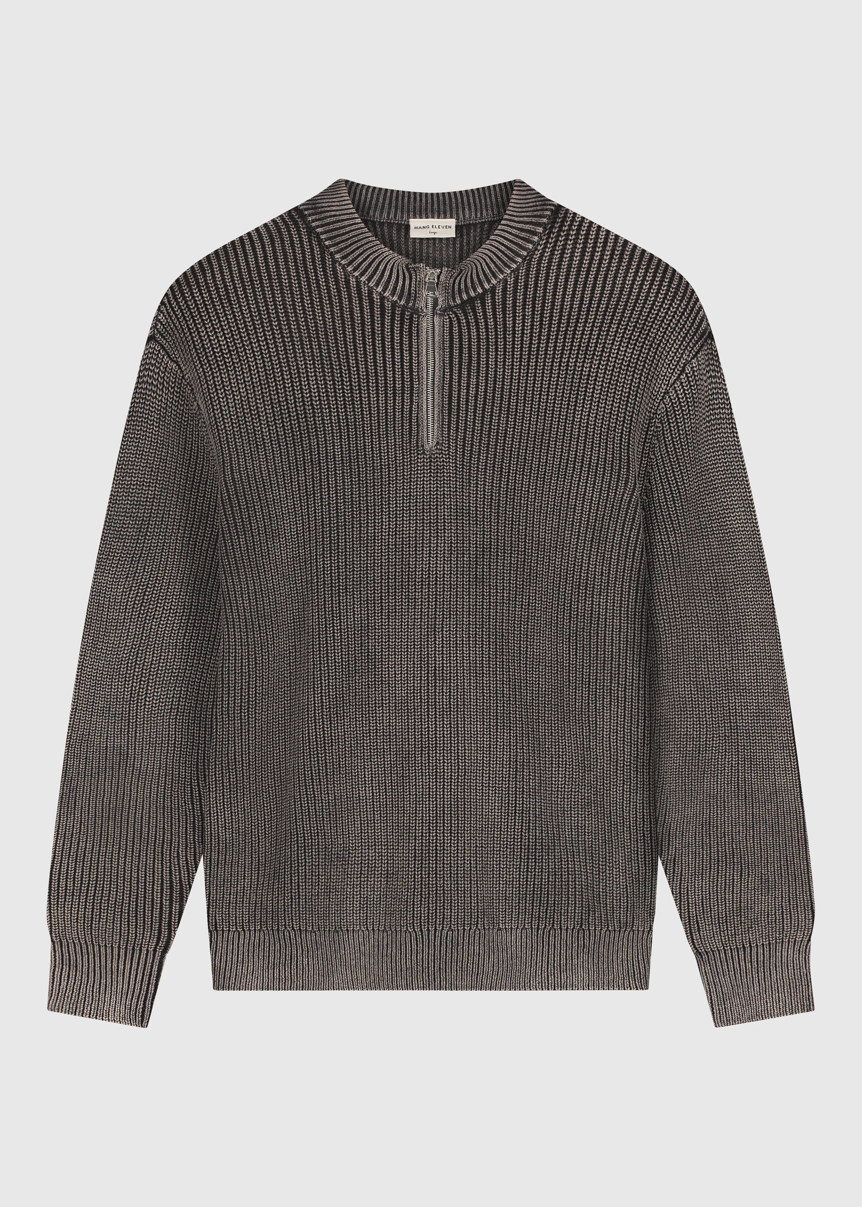 Washed Half Zip Knit - Acid Wash - Image 5