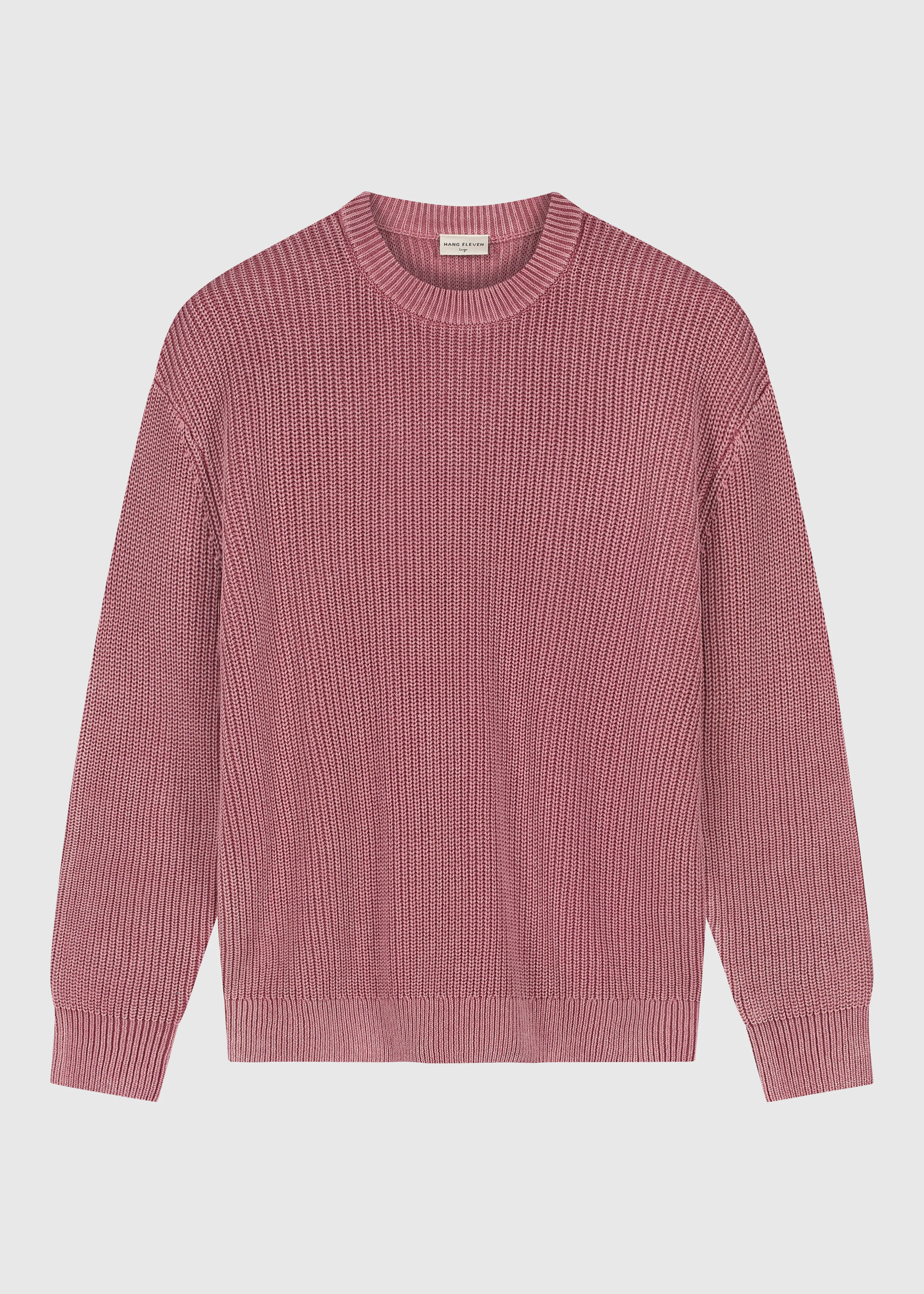 Washed Knit Crewneck - Red - Image 5