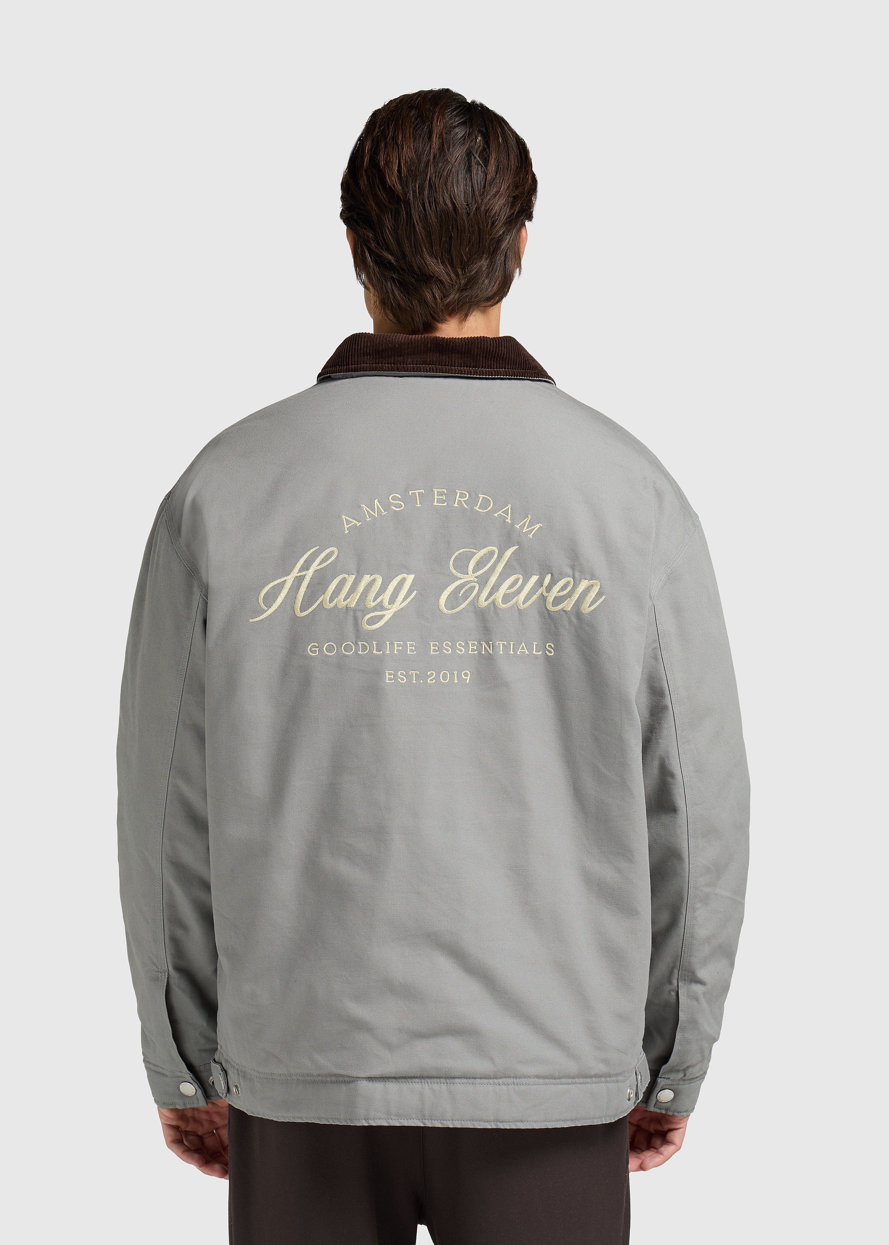 Premium Worker Jacket - Washed Grey - Image 4