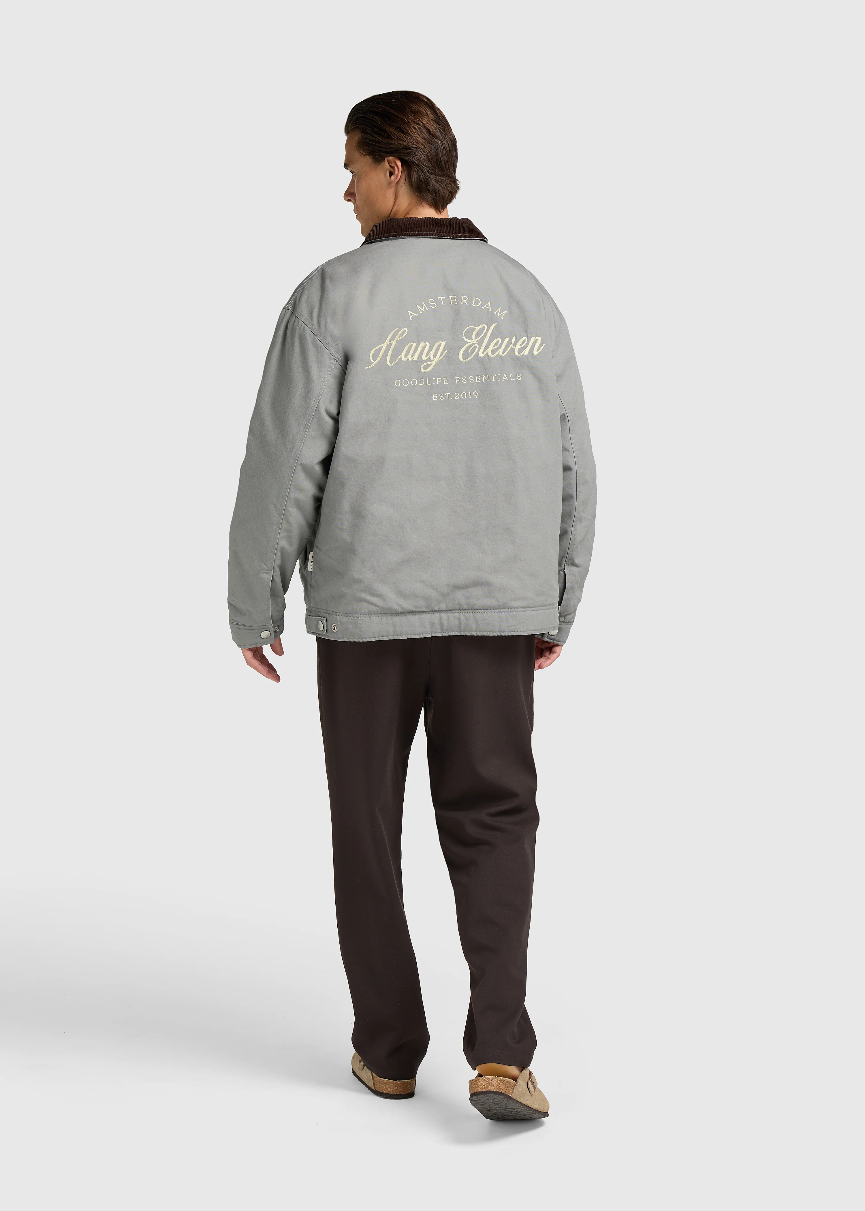 Premium Worker Jacket - Washed Grey - Image 8